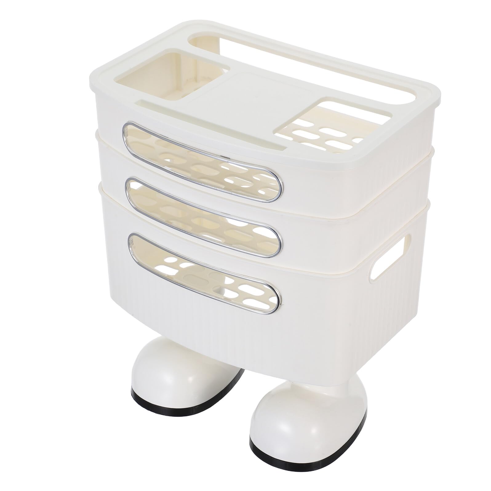 OSALADI Scatola di Archiviazione Router Wifi in Pp a Tre Livelli Dissipazione del Calore Efficiente e Risparmio di Spazio, Organizer per Cavi per Camera da Letto e Ufficio