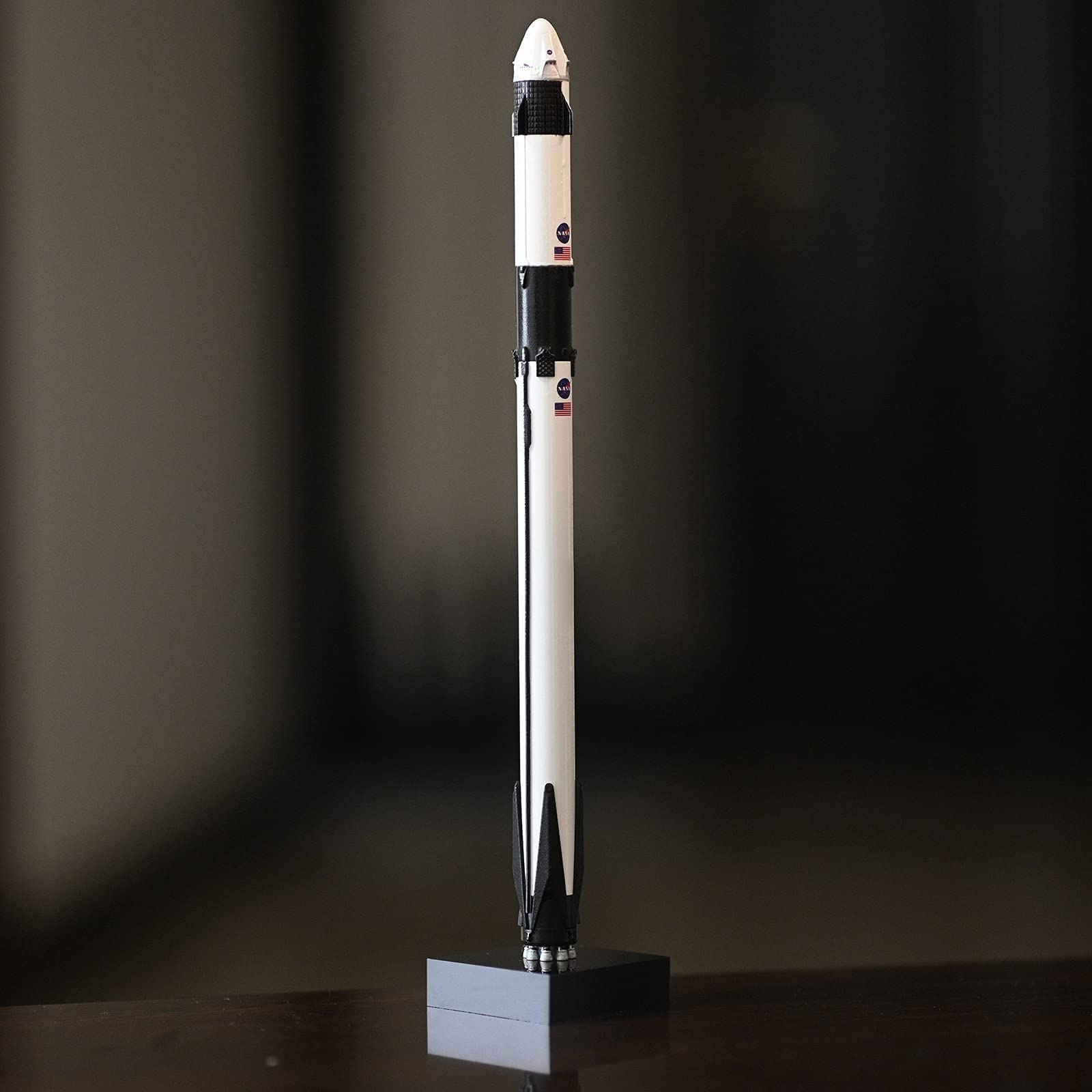 REHOOF Modelo De Cohete La Serie Falcon, Simulación 1: 233 Falcon 9 Resina Simulada Y Decoraciones De Escritorio, 3 Piezas