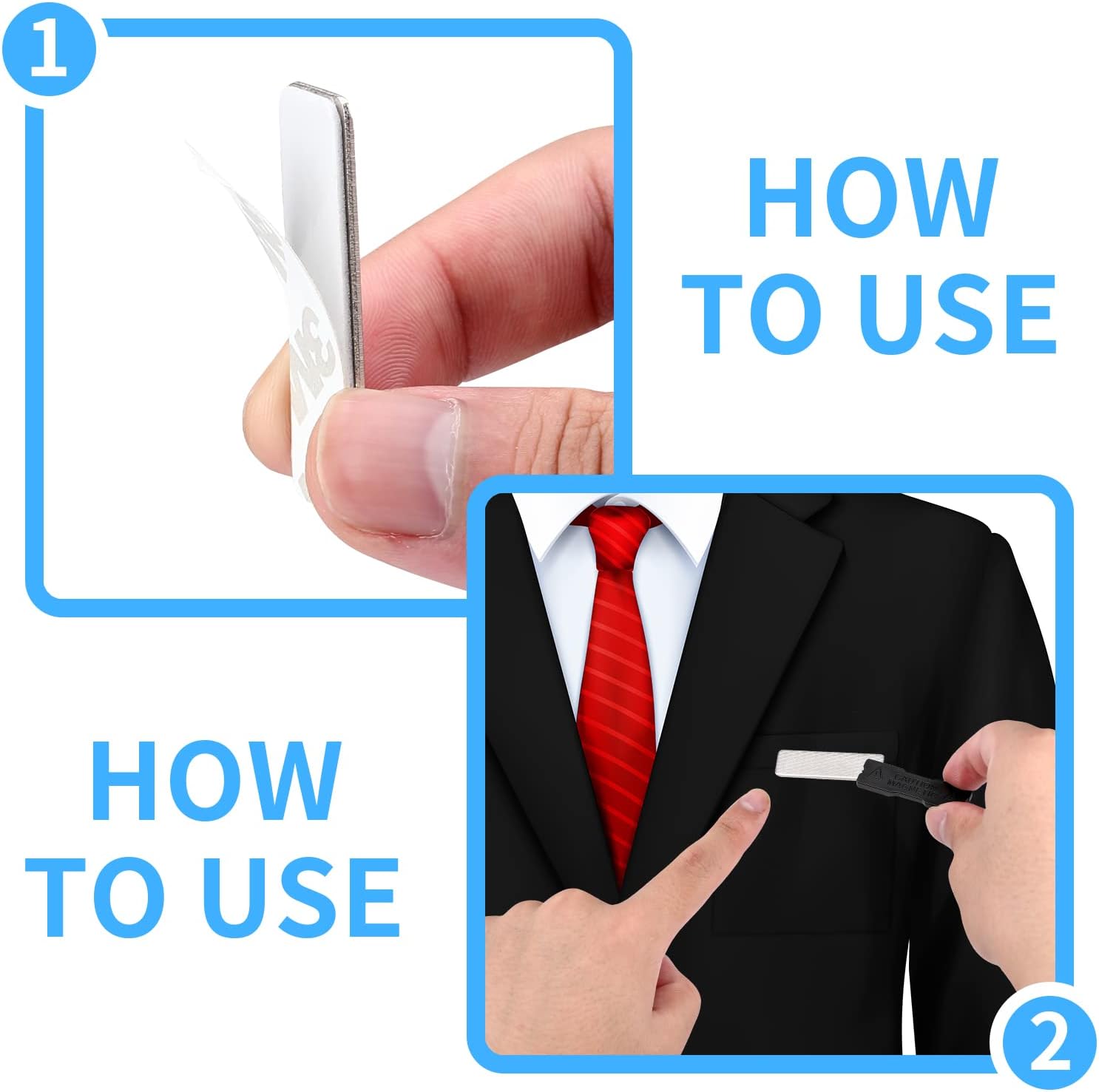 25 Pack Clear Vinyl Magnetic Badge Holder 4”x3” Horizontal ID Card Name Tag Waterproof Magnet Name Tags Clear Name Badge Magnets Holder Reusable Waterproof for Teachers Doctors Nurses Hold 3”x2” Card - Image 4