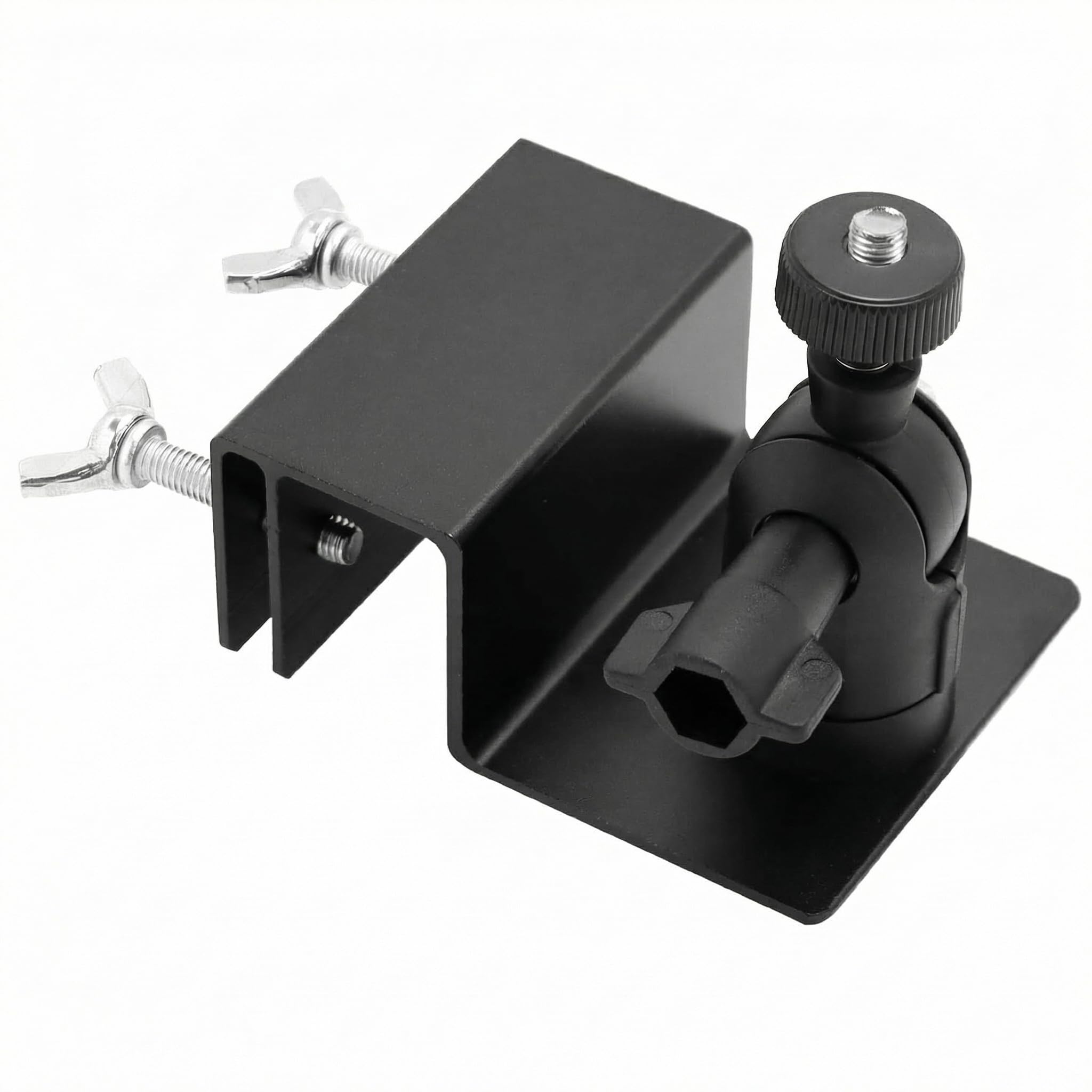 Qwork Qwork® Universal Camera Mount For Gutter - Compatible With Arlo/Blink Cameras - 360° Swivel & Tilt -With Screw Adapter
