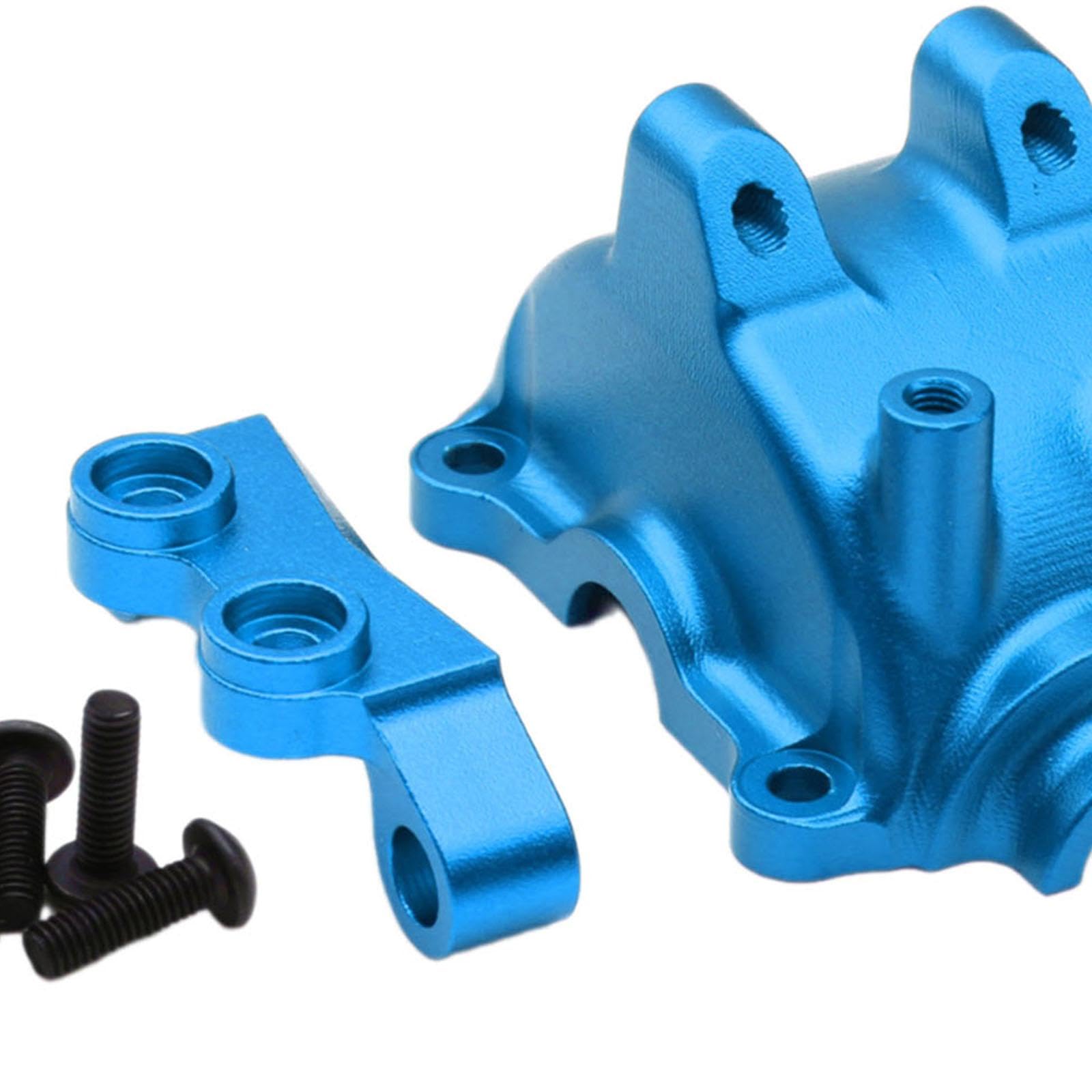 Tapa de Caja de Cambios de Diferencial para Coche RC 1:10, Piezas de Repuesto Profesionales con Soporte de Brazo para Camiones Oruga TT02, Accesorios, Azul