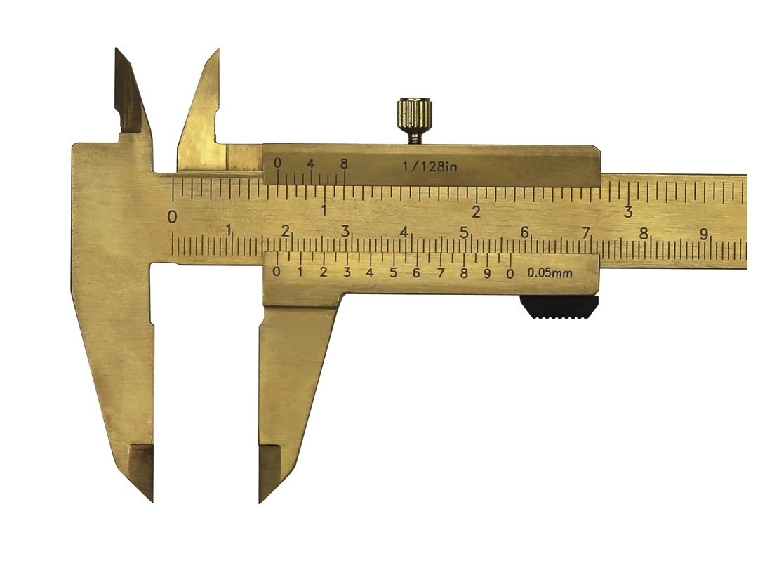CNC QUALITÄT Taschen- Messschieber aus Messing - 150 mm