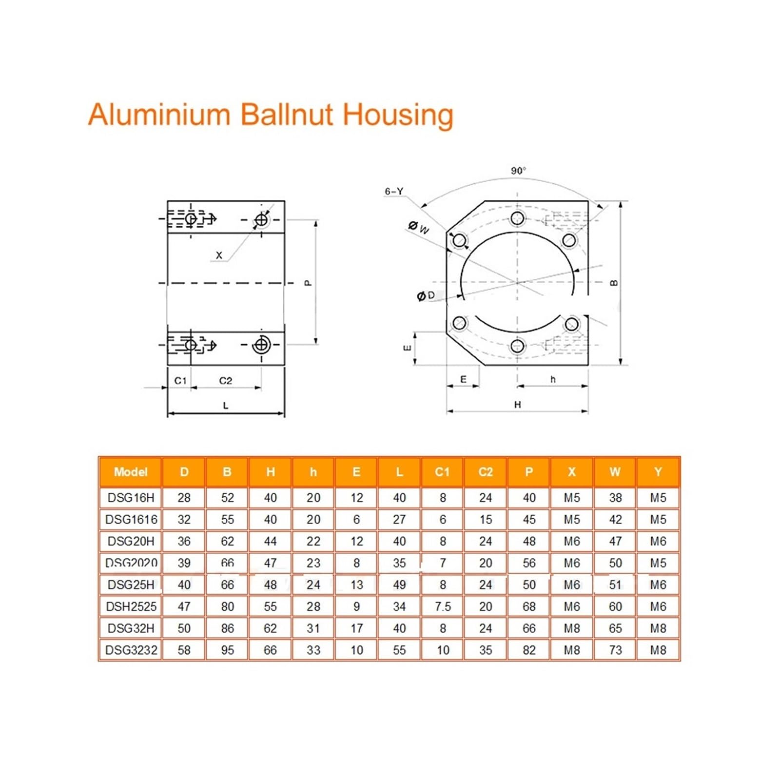 Metal Ball Screw nut DFU1605 C7 Ballscew 1605 Ball Screw 200mm-1500mm BK12 BF12 Support Double Ballnut Housing Coupling(1500mm)