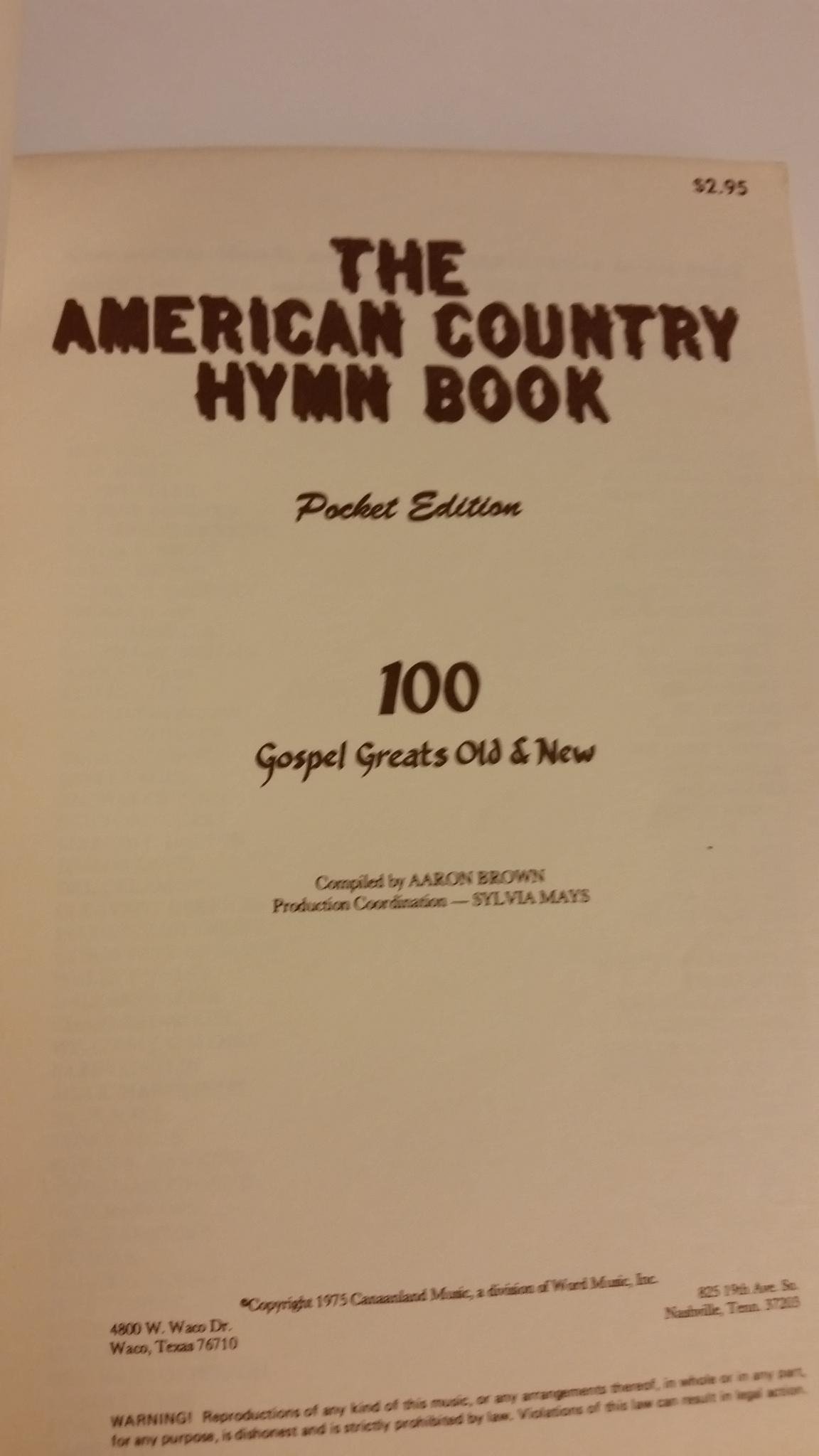 The American Country Hymn Book