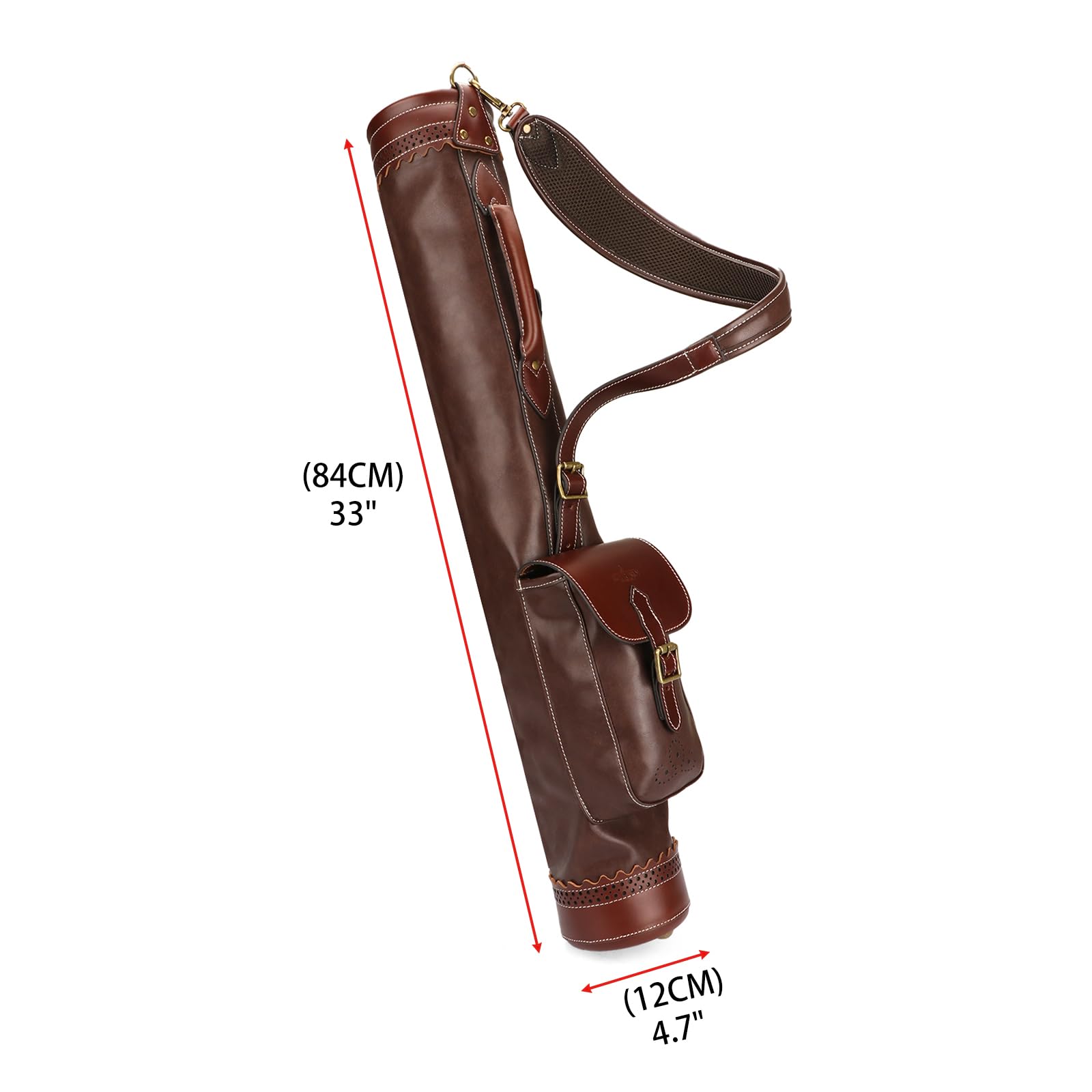 Tourbon Vintage Golf Sonntag Tragetasche mit Balltasche, tragbare Golfschläger-Reisetasche für Tauchbereich