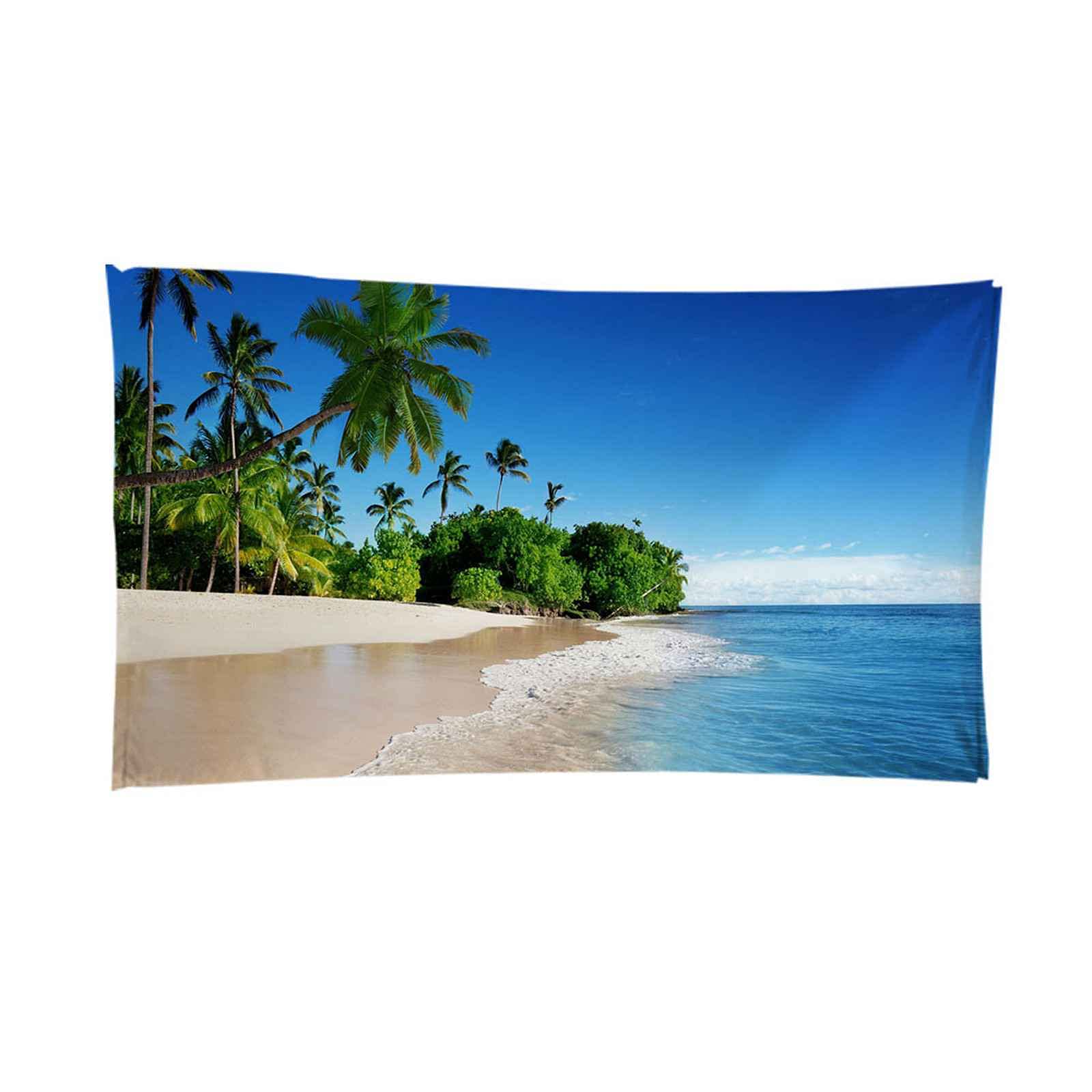 Telo Da Mare 3D Palma Blu Della Spiaggia Stampato Asciugamano Da Spiaggia 150x200cm Asciugamano Microfibra Grande Antisabbia Leggero Telo Mare Per Sport Piscina Viaggi In Famiglia Vacanze