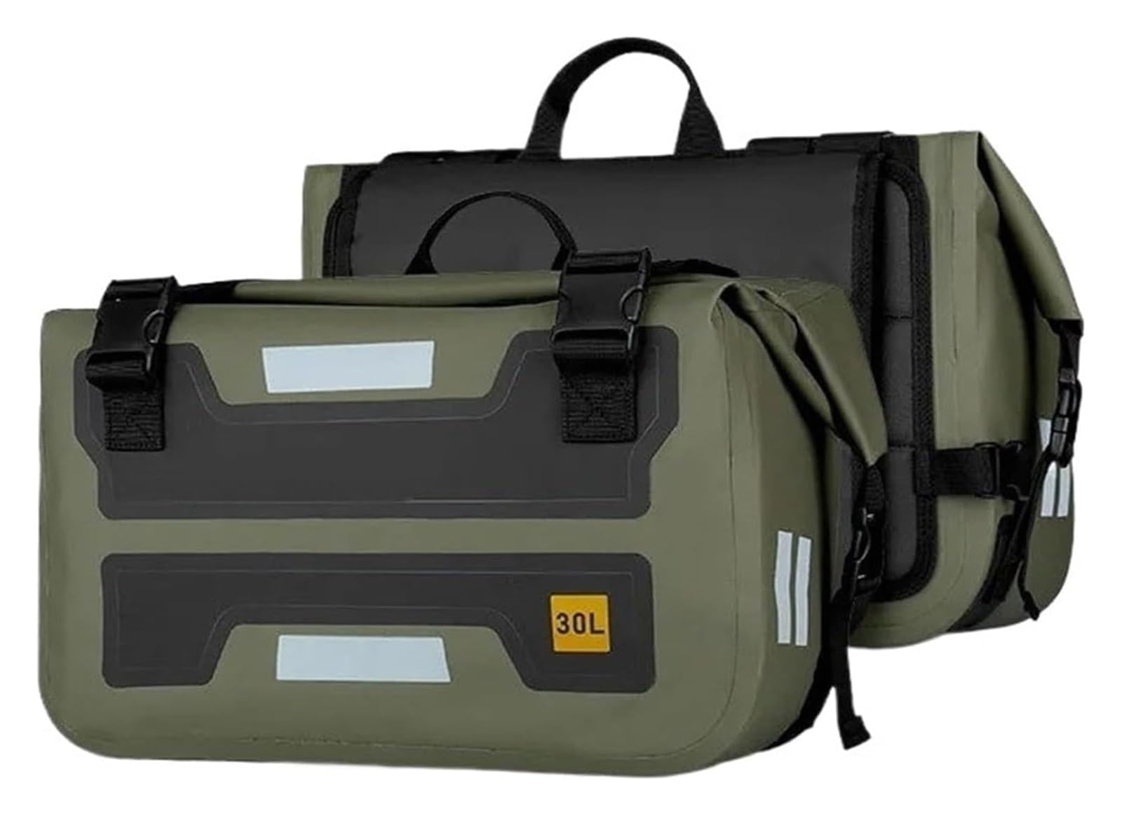 Motocicleta Alforja Bolsas Sillín De Motocicleta Exteriores Viajes Larga Distancia Gran Capacidad Almacenamiento Lateral Impermeable Asiento Trasero Alforja Motor Bolsa Trasera Moto(Verde)