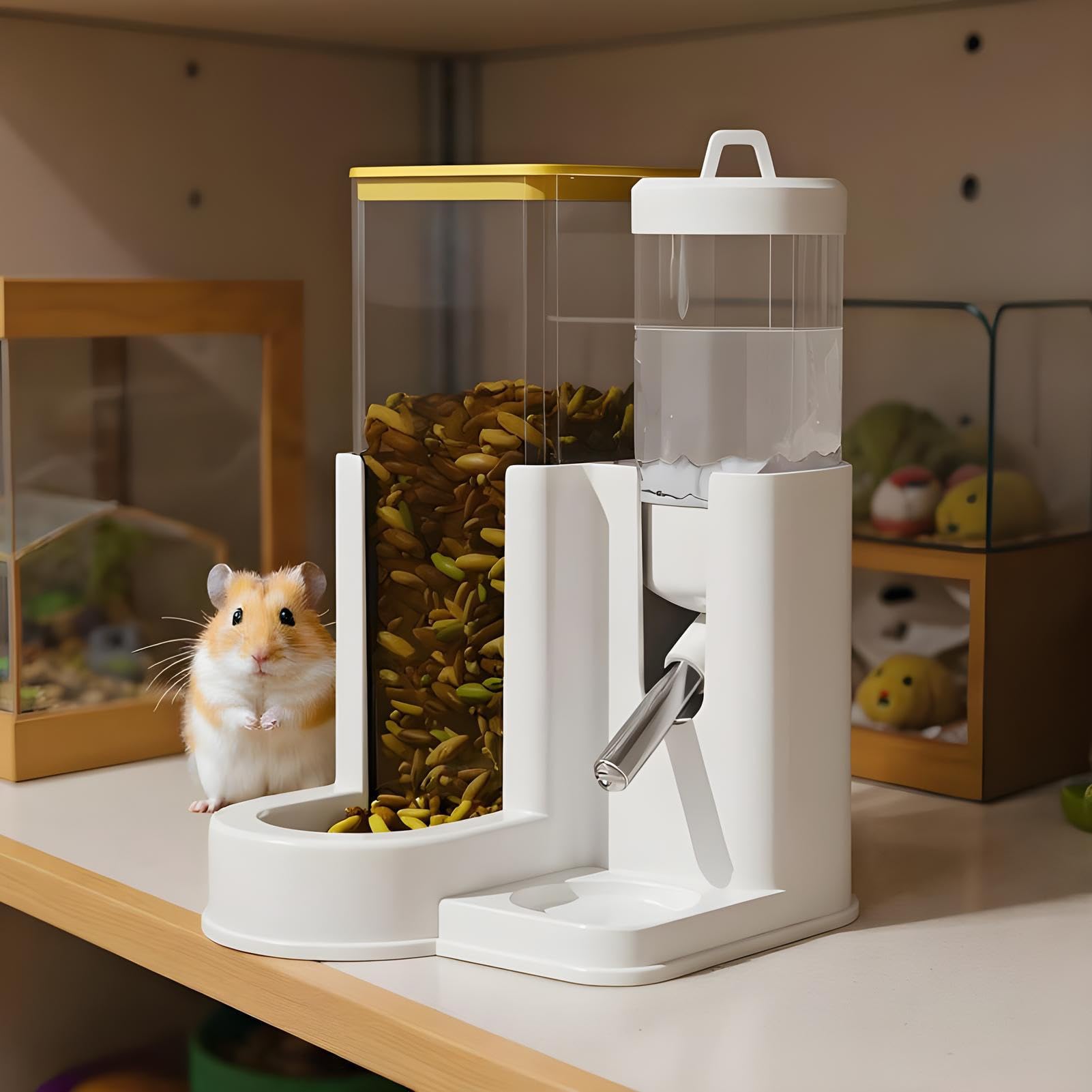 Botella Bebedero Hámster Bebedero Y Automático para Mascotas Y Conejos | Botella De Agua Para Chinchilla De Hogar Para Conejo, Hámster, Diario, Jaula, Hogar, Dormitorio, Salón, Interior, Exterior,
