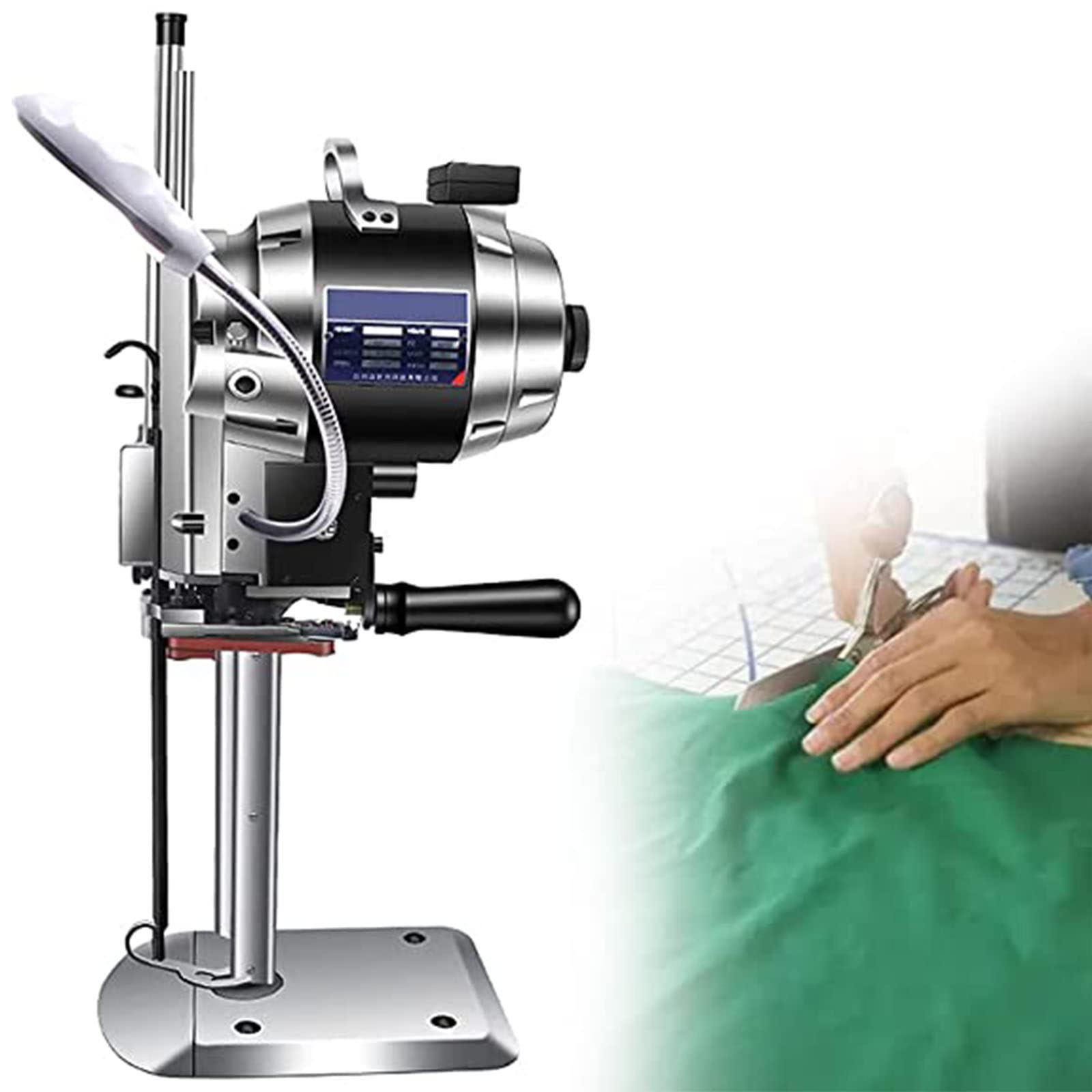 MYUYEE Electric Fabric Cutter with Automatic Sharpening, Ideal for Textile and Leather Cutting (220 6)