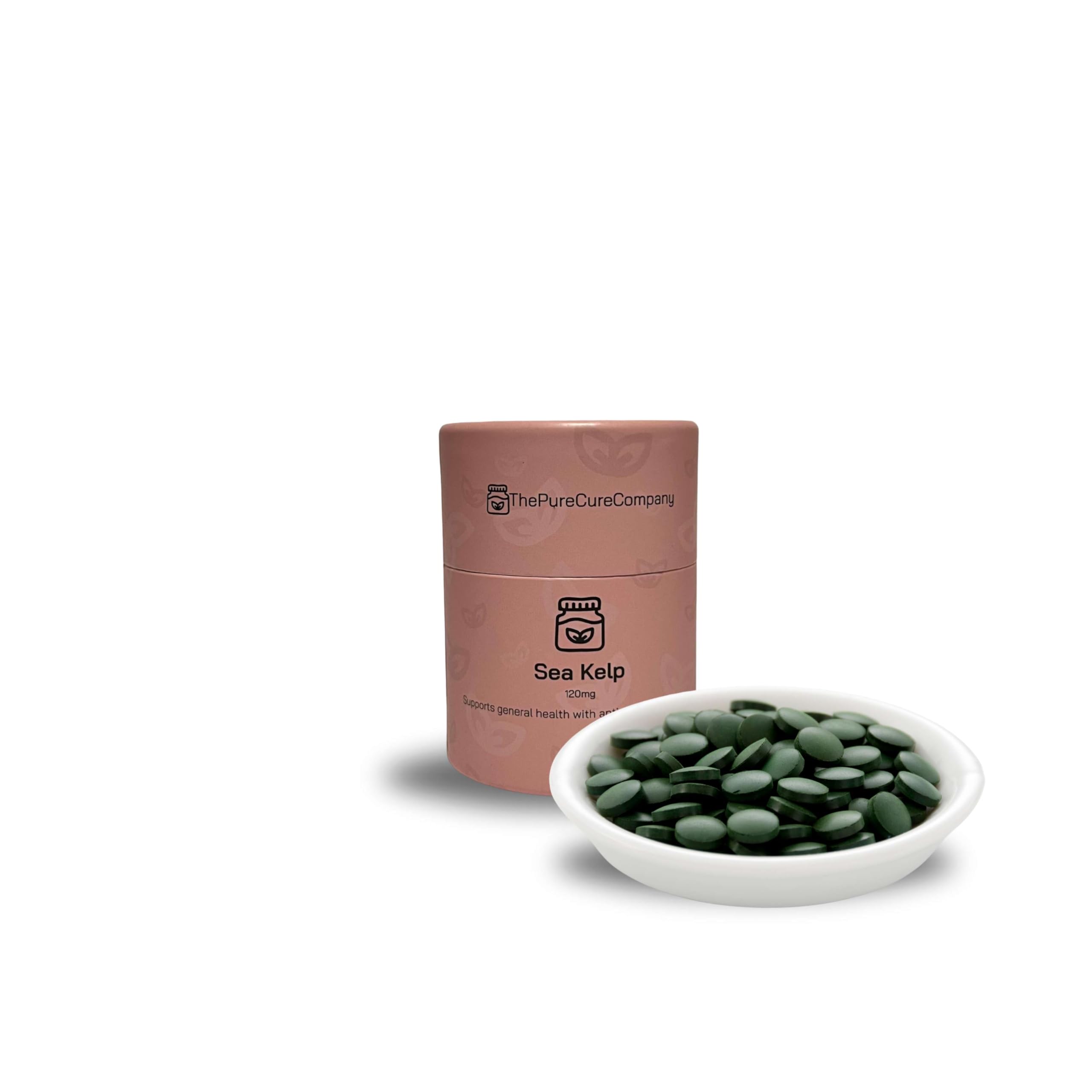Sea Kelp 120mg | 60 Servings | Antioxidant | Supplement | Non GMO | Cruelty Free | 100% Recycled | Comes with seeded Paper to Grow Flowers