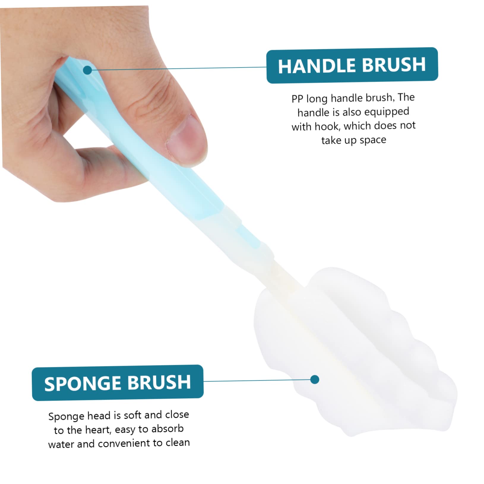 Abaodam Brosse Éponge Nettoyante Pour Biberons 1 Brosse Éponge De Nettoyage Pour Biberons Passe Au Lave-vaisselle Douce