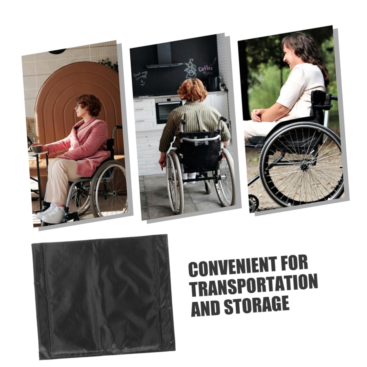 ABOOFAN 2 Cojines para Silla de Ruedas en Tela Oxford Negra, Transpirables y Resistentes, Accesorios Prácticos y Elegantes para Reemplazo de Asiento