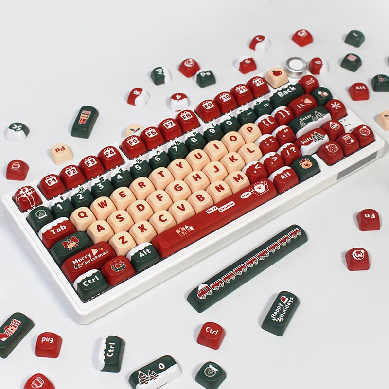 cherry様♡ Amazon.com: ILYCHEEGAMI PBT keycap Cute Cartoon Christmas Style