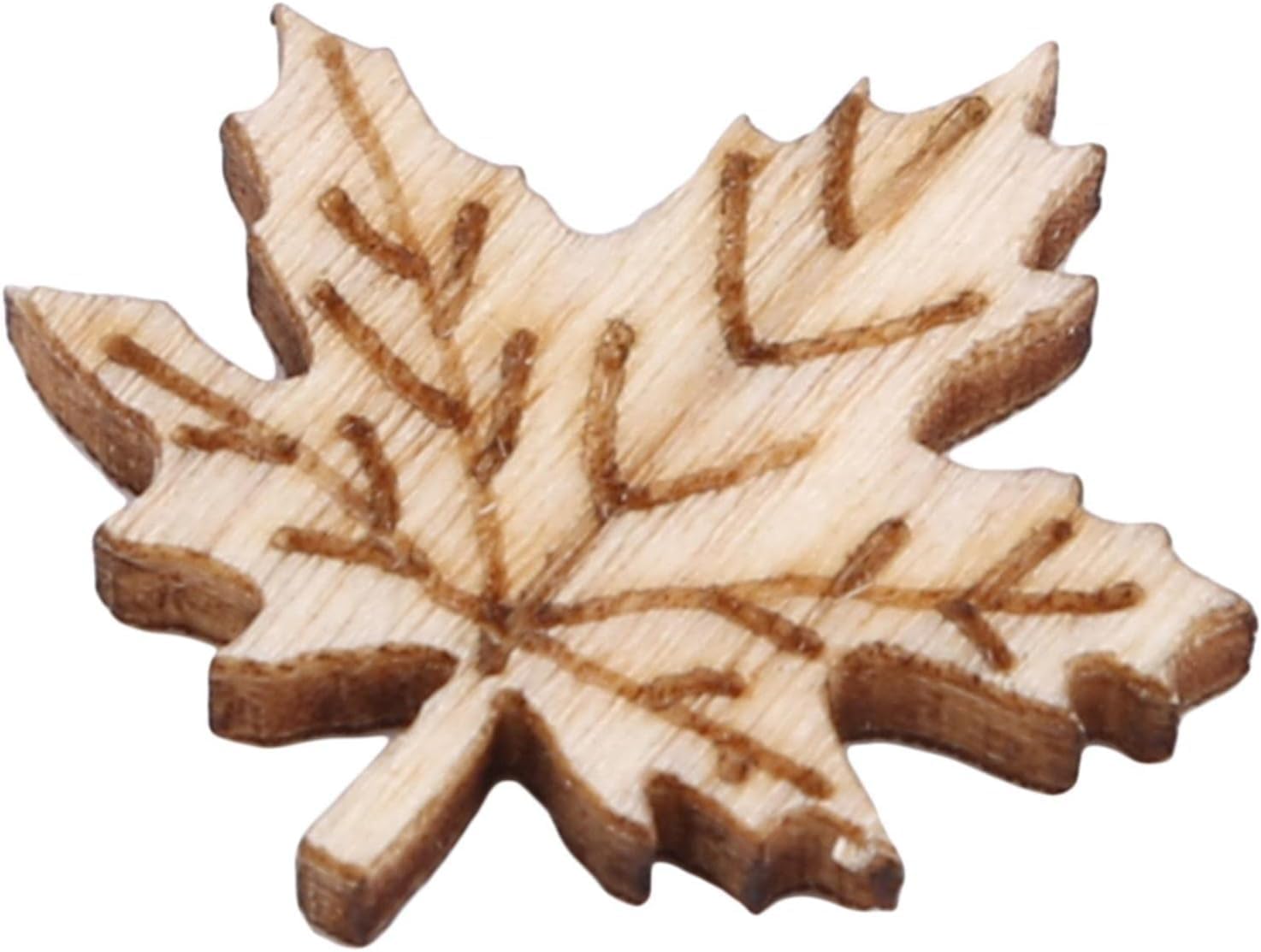 100 Pcs Unfinished Wooden Flower Wood Slice Leaf Pattern Wood Cutouts Pieces Mini Wooden Handmade Crafts Decoration, Craft Supplies