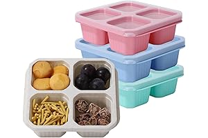 4 Pack Reusable Snack Containers with Lids
