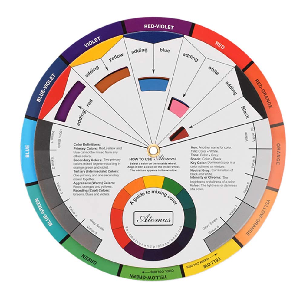 Buy Hainice Color Wheel Paper,Creative Colour Wheel,Colors Mix Wheel ...