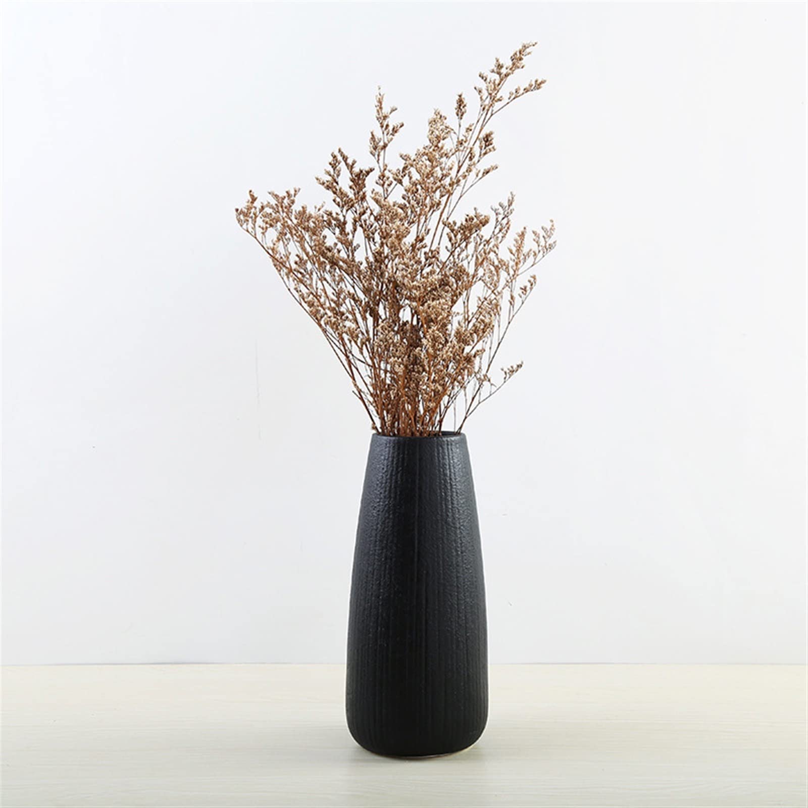 Amazon.co.jp: 花瓶 クラシックな黒の陶器の花瓶 花瓶 シンプルな容器