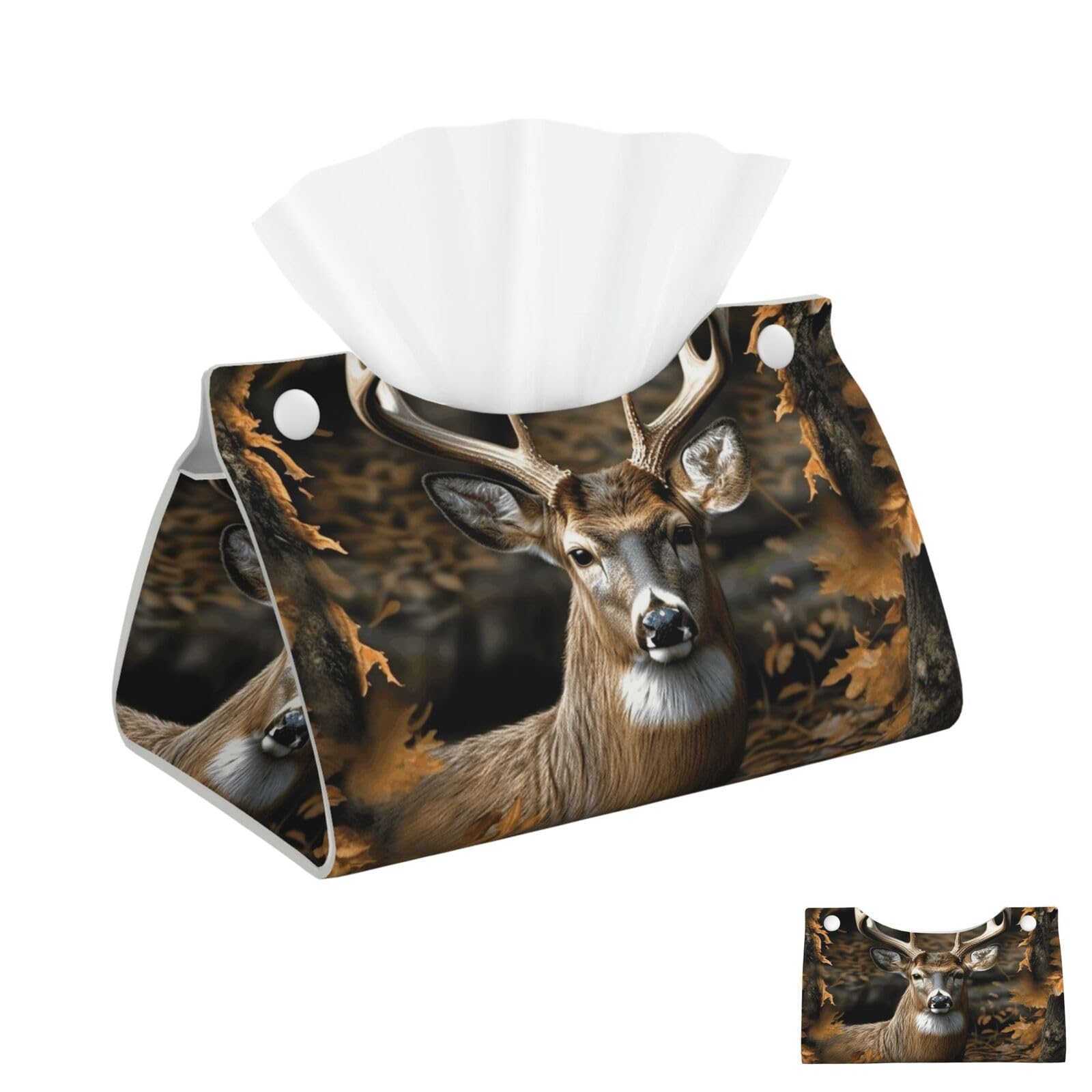 Camouflage Deer Tissue Box Cover Square Cube Boxes