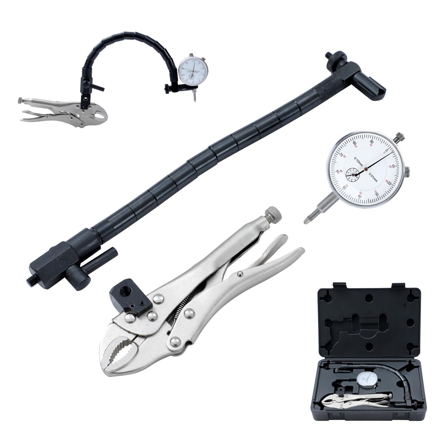 Brake Rotor And Ball Joint Runout Gauge Set 1"/0.0005" Dial Indicator