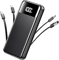 OHOVIV 50000mAh Power Bank with 4 Built-in Cables, 22.5W Fast Charging Portable Charger for iPhone 17/16/15 Samsung Galaxy - Travel Camping Essential