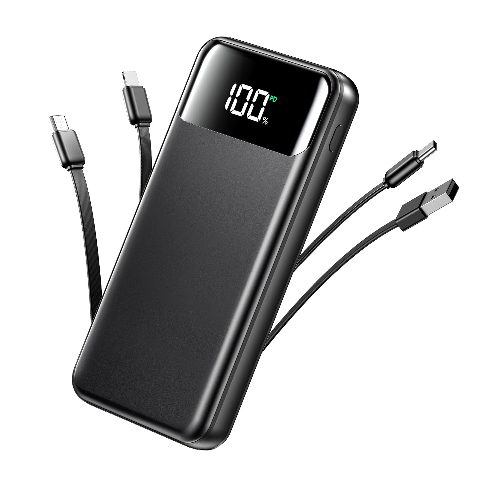 Portable Charger 50000mAh Power Bank with Built in Cables 22 5W Fast Charging Battery Pack Portable Phone Charger