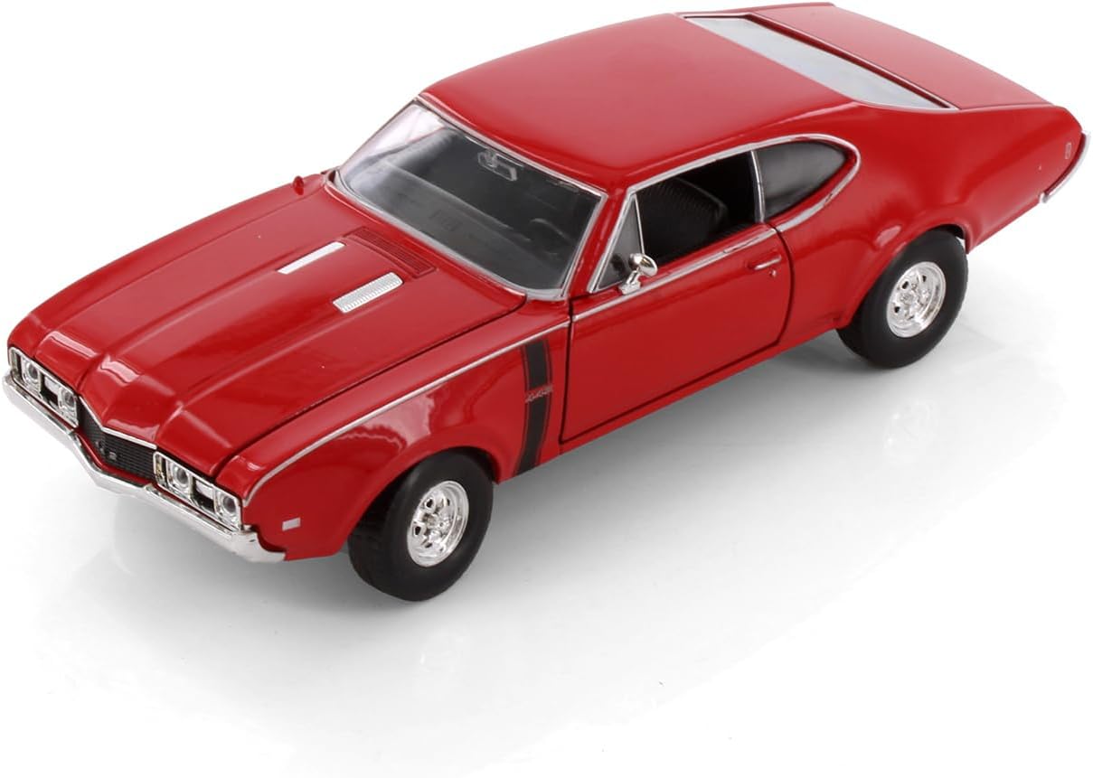 Welly Box of 4 1968 Oldsmobile 442 Hardtop, ASSTD 24024/4D - 1/24 Scale Diecast Model Cars