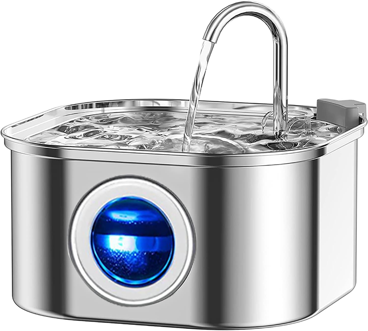 Beauenty Cat Water Fountain,Stainless Steel Pet Fountain with Quiet Pump,3.2L/108oz Large Capacity Pet Water Dispenser Suitable for Indoor Use (A)