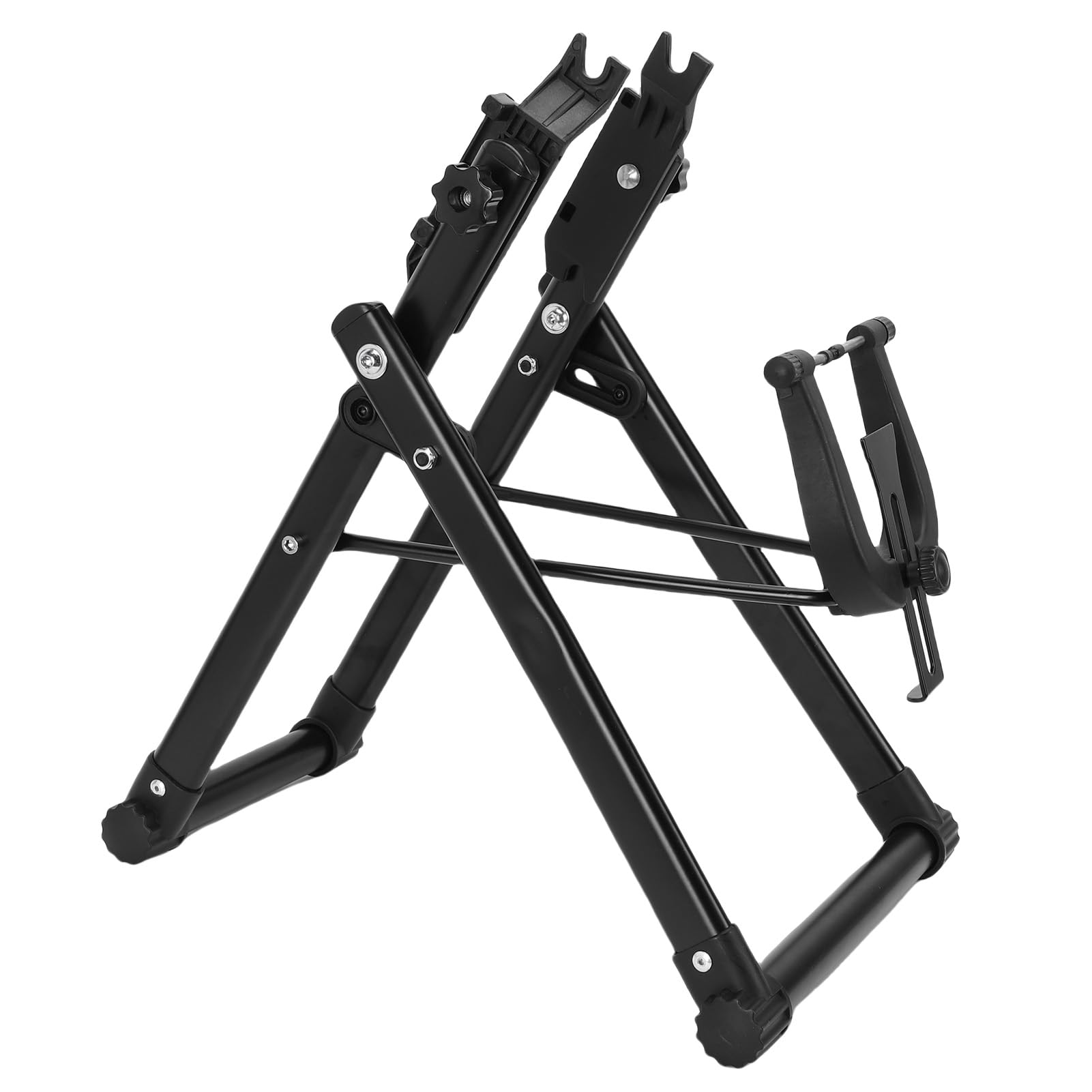 Fahrrad-Laufrad-Zentrierständer, Zusammenklappbarer Fahrrad-Laufrad-Wartungshalter, Unverzichtbares Wartungswerkzeug mit Maßstabslineal und Oberem Stift, Hartstahl, Ideal für 16 Bis 29 Zoll