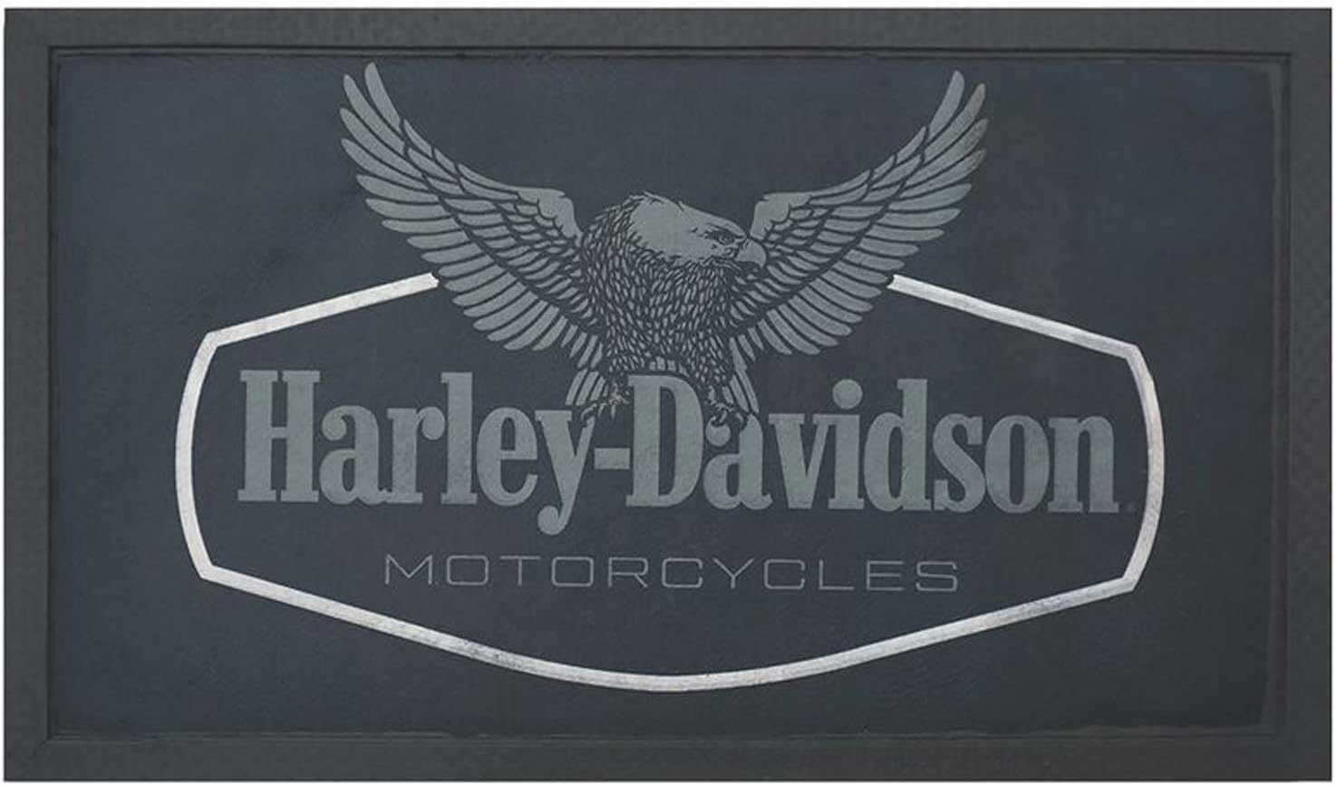 Harley-DavidsonHarley-Davidson Eagle Entry Door Mat - Durable Rubber Backing & Boarder - Black