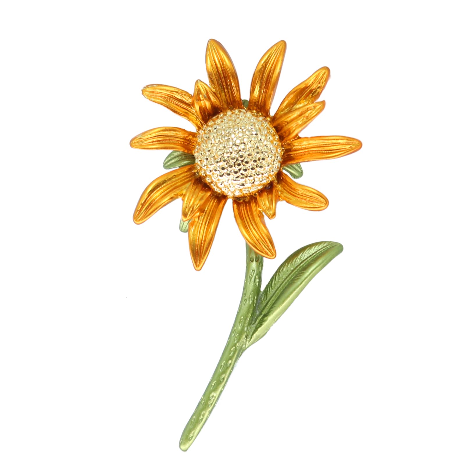 Strass-Sonnenblumen-Brosche, Emaille-Kristall, gelbe Blumen-Anstecknadeln, niedliche Pflanzen-Sonnenblumen-Anzug-Brosche für Frauen und Mädchen