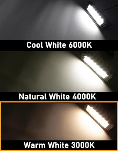 Miniatura 4 de Raycharm Lámpara LED exterior de 9 pulgadas, haz de inundación de ángulo hacia abajo de 40, 3000K blanco cálido súper brillante, 12V24V CC, salida