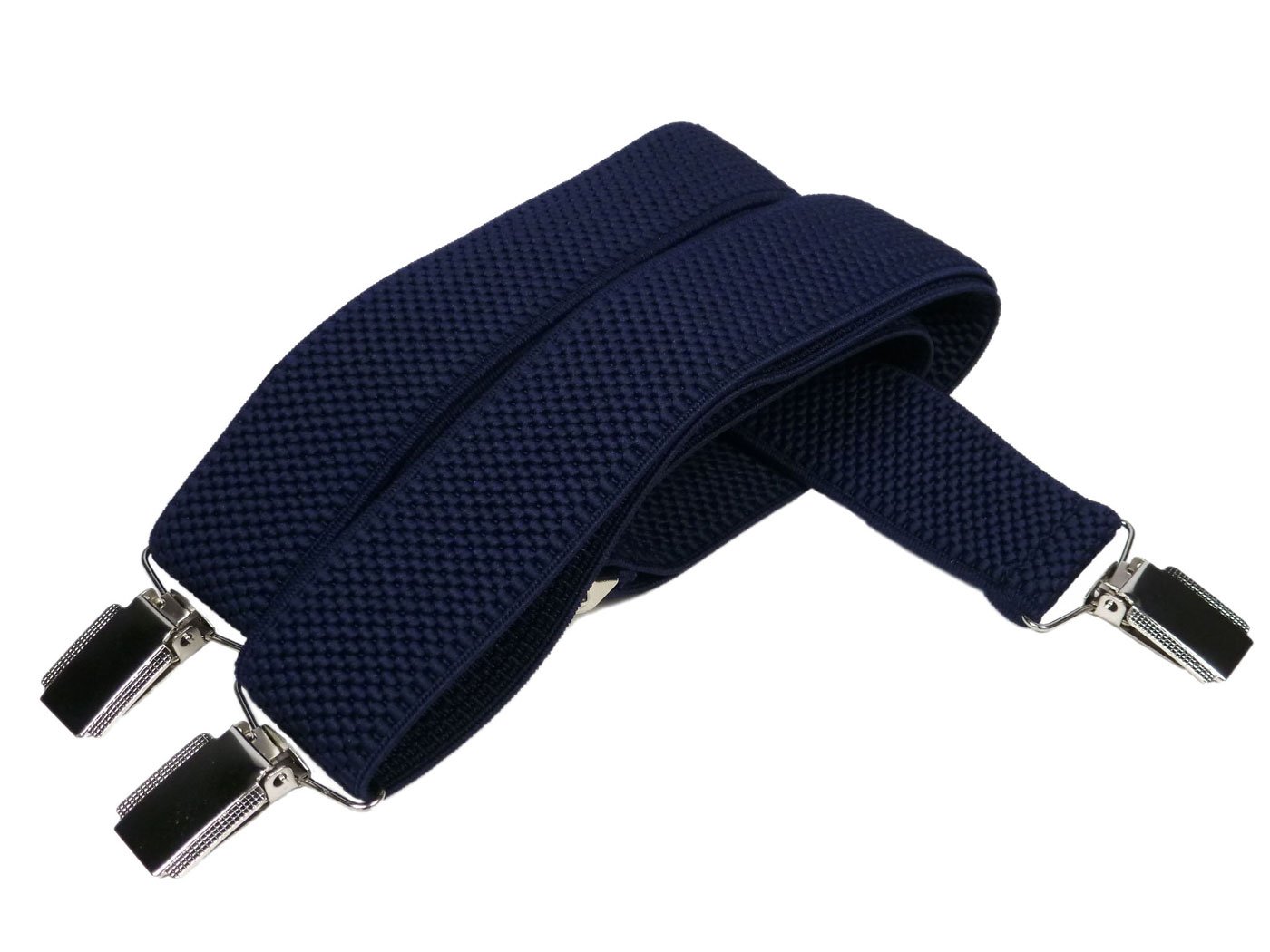 Olata Men's Extra Long XXL fully adjustable Clip on Braces/Suspenders, 3.5cm - Navy Blue