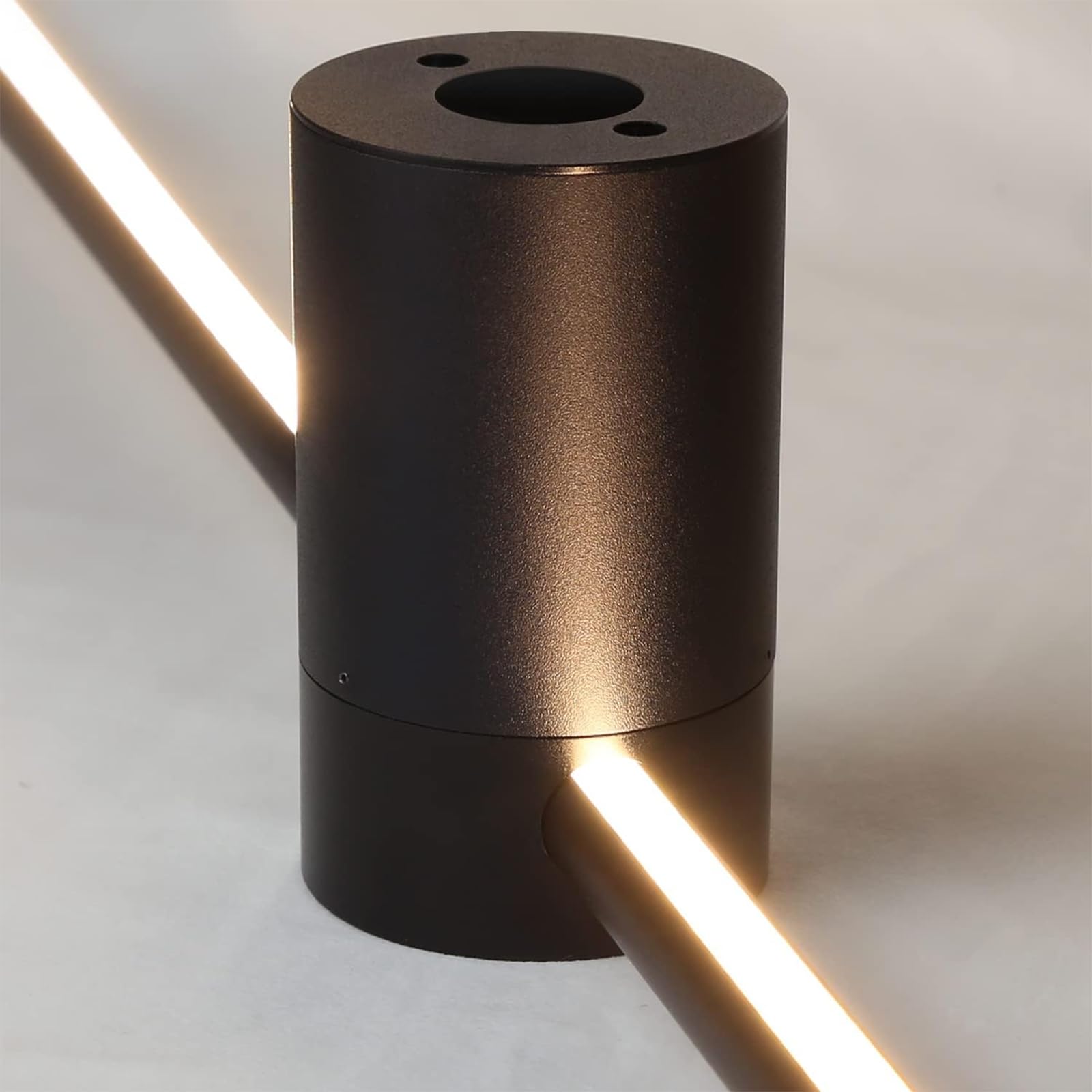 ZMH Lampada da parete a LED per interni - Lampada da corridoio nera lunga 100 cm, design moderno, lampada da camera da letto, bianco caldo 3000K, lampada da cucina per corridoio, letto