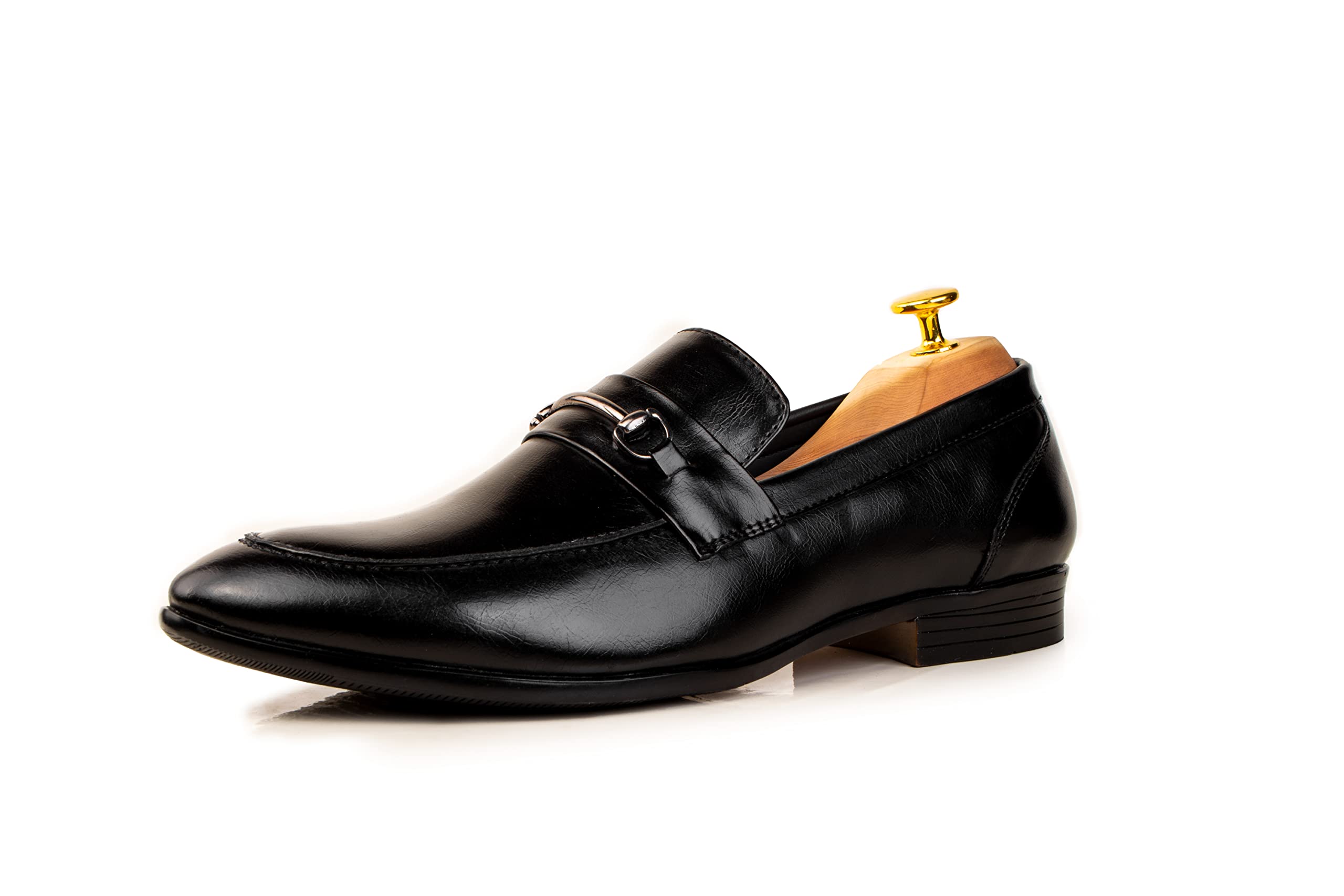 CLIFF FJORD Vincent Men's Faux Leather Semi Formal/Casual Moccasin | Bespoke Slip On Shoes Without Lace/Loafer | Italian Finish