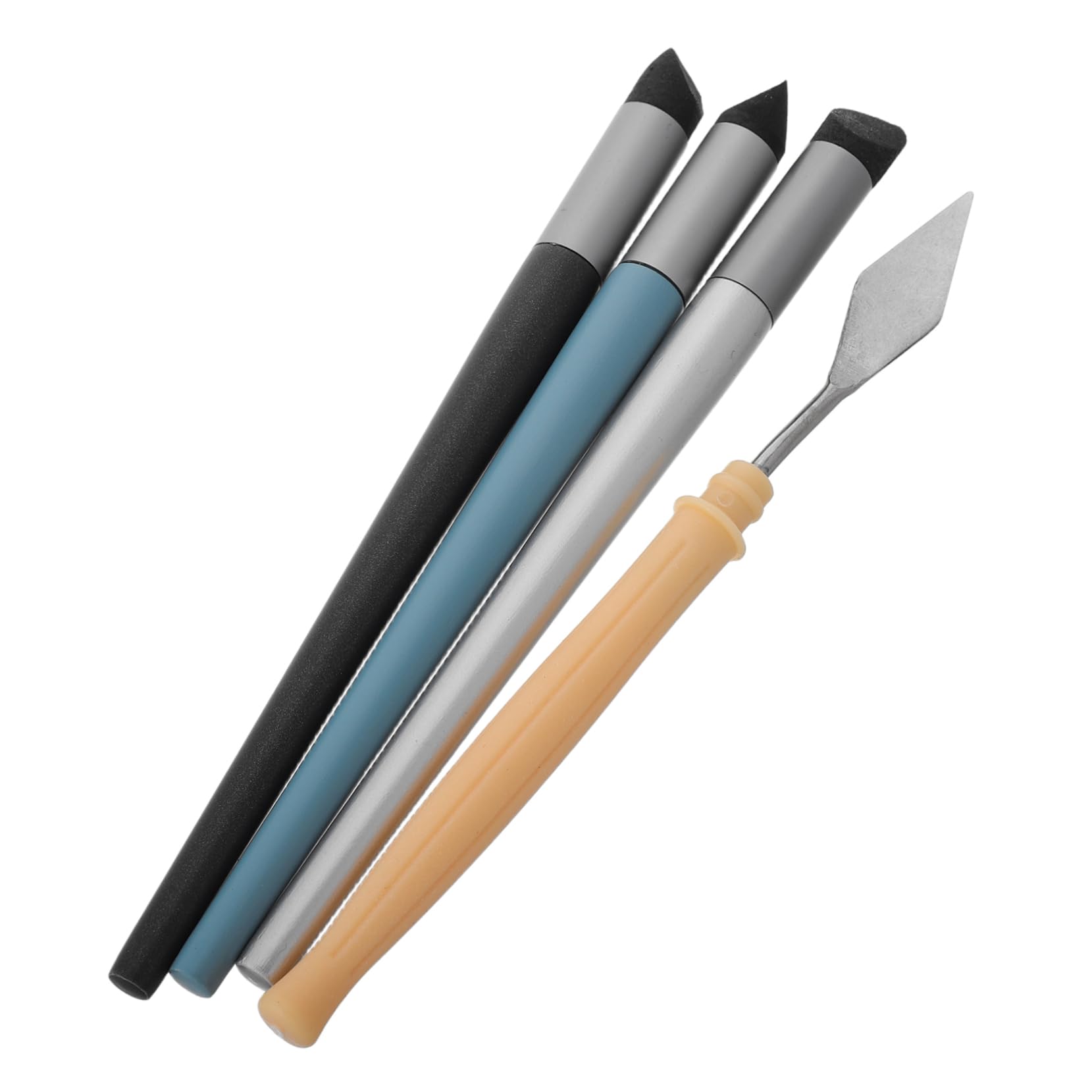BESPORTBLE Oil Pastel Rubbing Pen Set Blending Sponge Brush Scraper for Smooth Detailed Painting