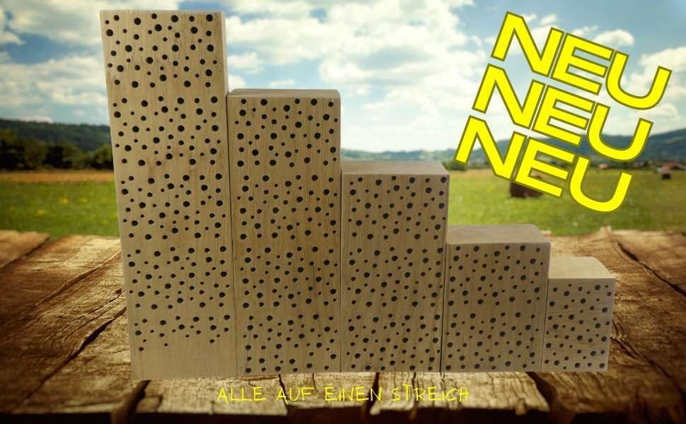 Nistblock Hartholz Insekten Nisthilfe (naturbelassen, 40 cm)