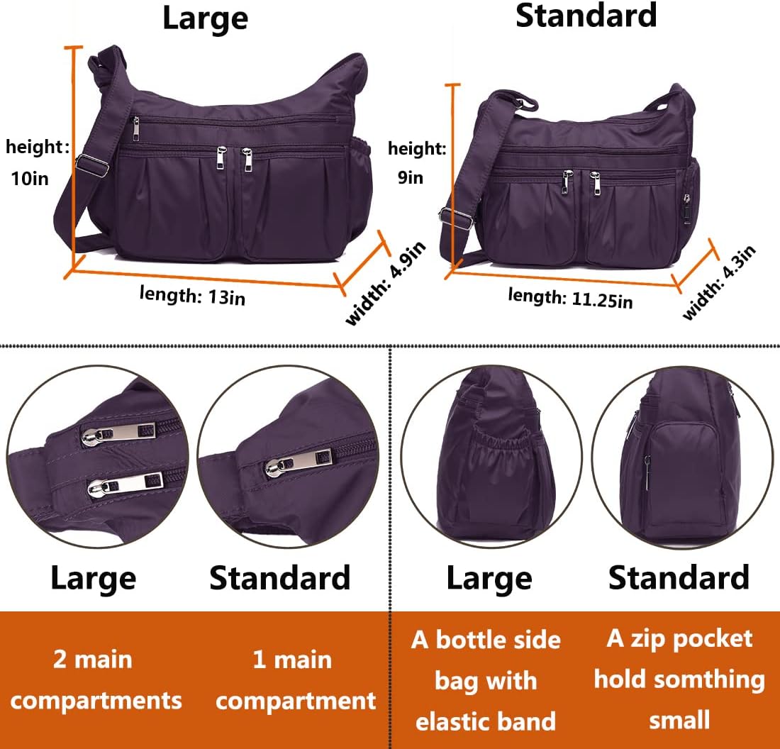 VOLGANIK ROCK Crossbody Purses for Women Shoulder Handbags Lightweight Waterproof Nylon Travel Bag Ladies Pocketbooks - Image 4