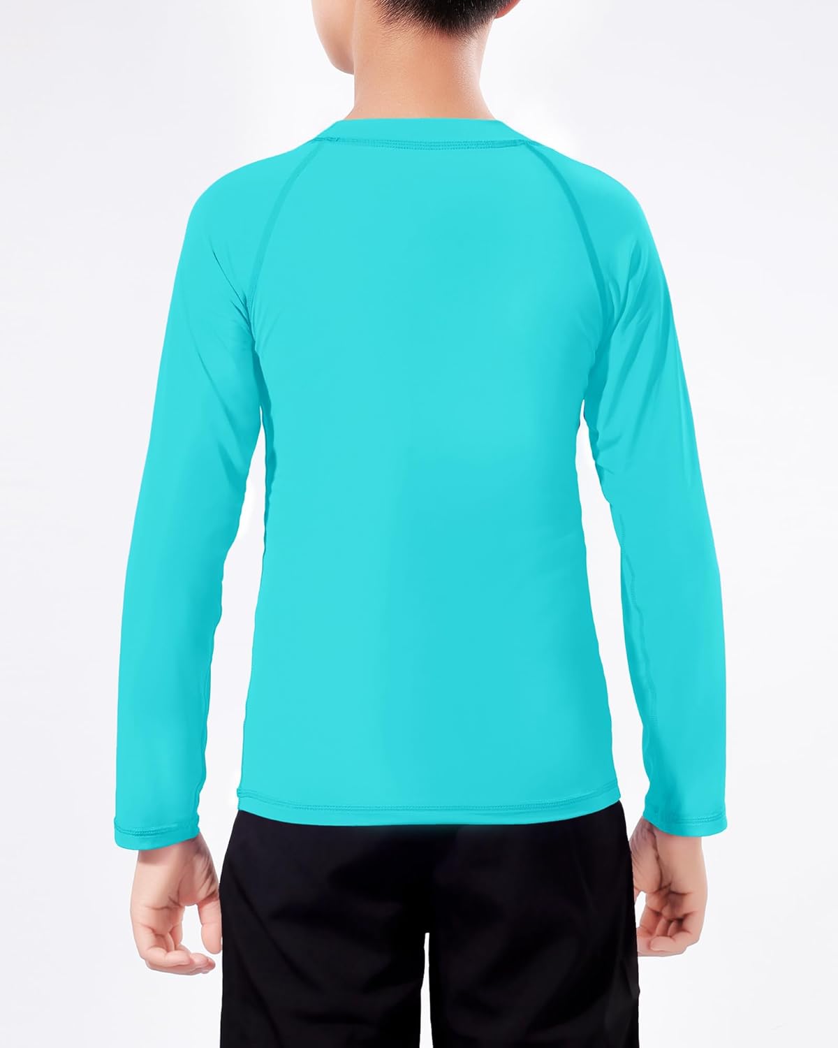 Auranso Boys Rash Guard Swim Shirt UPF 50+ Long Sleeve Sun Protection Quick Dry Shirt - Image 2