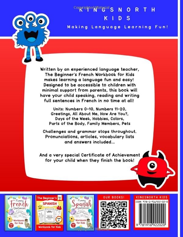 The Beginner's French Workbook for Kids - Book One: Effective Language Learning for Children: Fun Activities and Exercises with Clear Grammar and Pronunciations (French Language Learning for Children) - Image 2