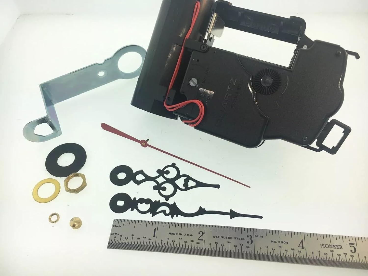 Takane Quartz Clock Movement with Chime and Pendulum, 1/4 Inch Dial, Complete Kit with Hands