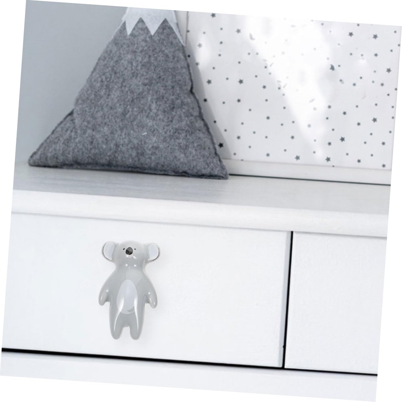 NUOBESTY 8 Pomelli in Ceramica e Lega a Forma di Animale, Maniglie Decorative per Armadio e Cassetti, Facili da Installare per Cameretta
