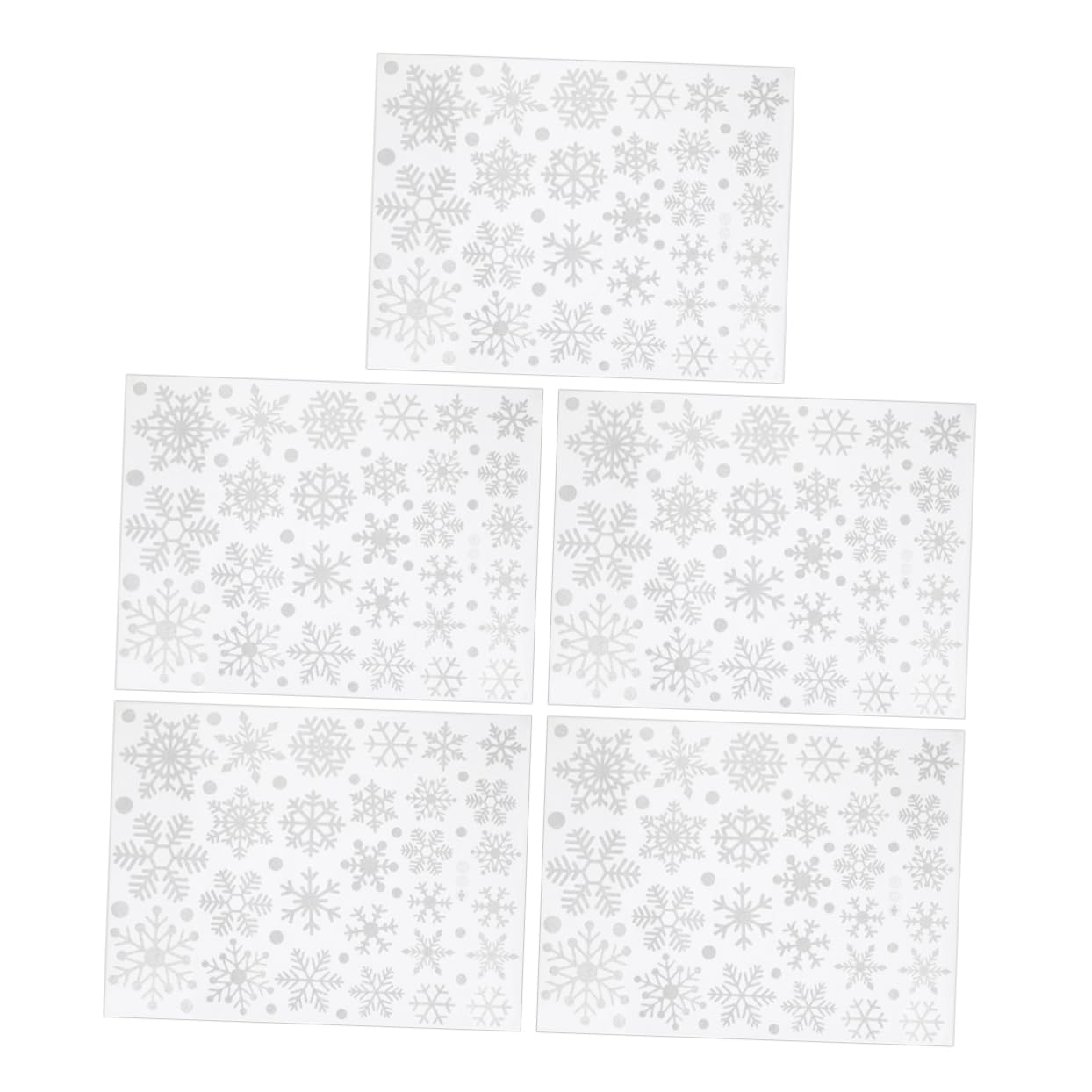 Uonlytech 5fogli Fiocchi Di Natalizi Adesivi Per Finestre Decorazioni Natalizie Forma Di Fiocchi Di Adesivi Natalizi Per Finestre Decalcomanie Natalizie Forma Di