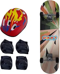 Skate Infantil 42 Shape Madeira C/Kit Proteção Importway