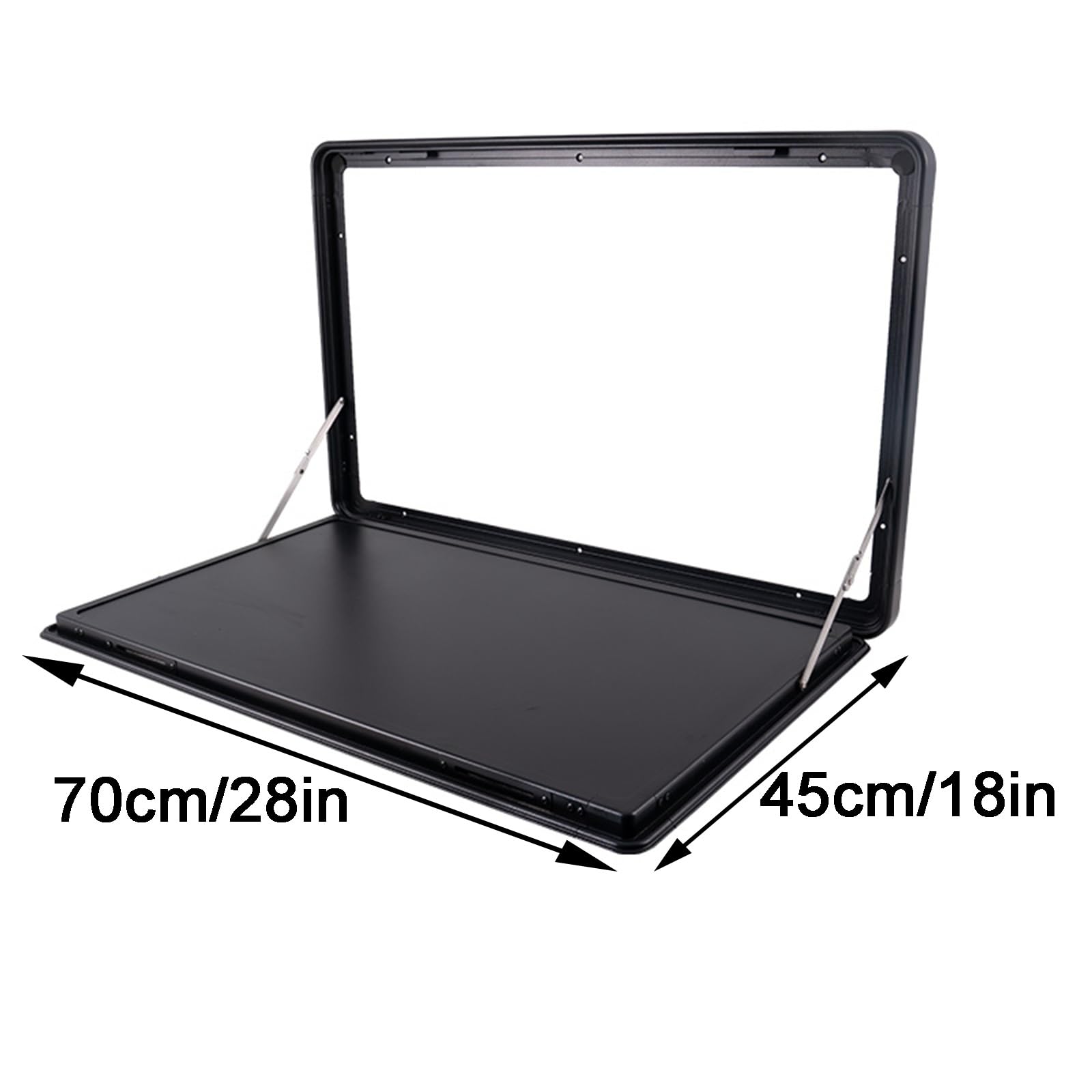 RV-Klapptisch, Wohnmobilwand, zusammenklappbar, für den Außenbereich, abschließbare Wand, für Wohnmobile, Esszimmer (Farbe: Schwarz, Größe: 70 x 45 cm (28 x 18 Zoll))