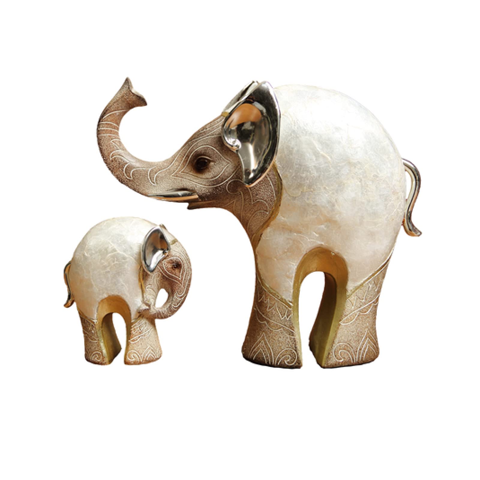 Sculpture éléphant en résine au design soigné pour chambre