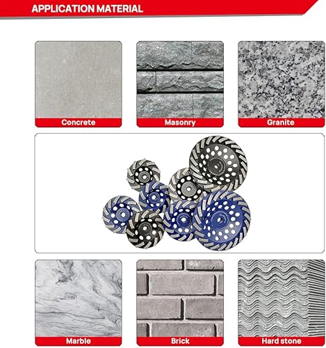 Miniatura 6 de DT-DIATOOL Mármol concreto del granito de la muela abrasiva de 4,5 pulgadas con el segmento del diamante de la fila de Turbo