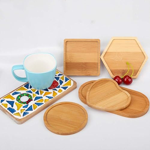 twelves 4 posavasos redondos para manualidades para adultos, niños, suministros de mosaico, inauguración de la casa, regalo de cumpleaños