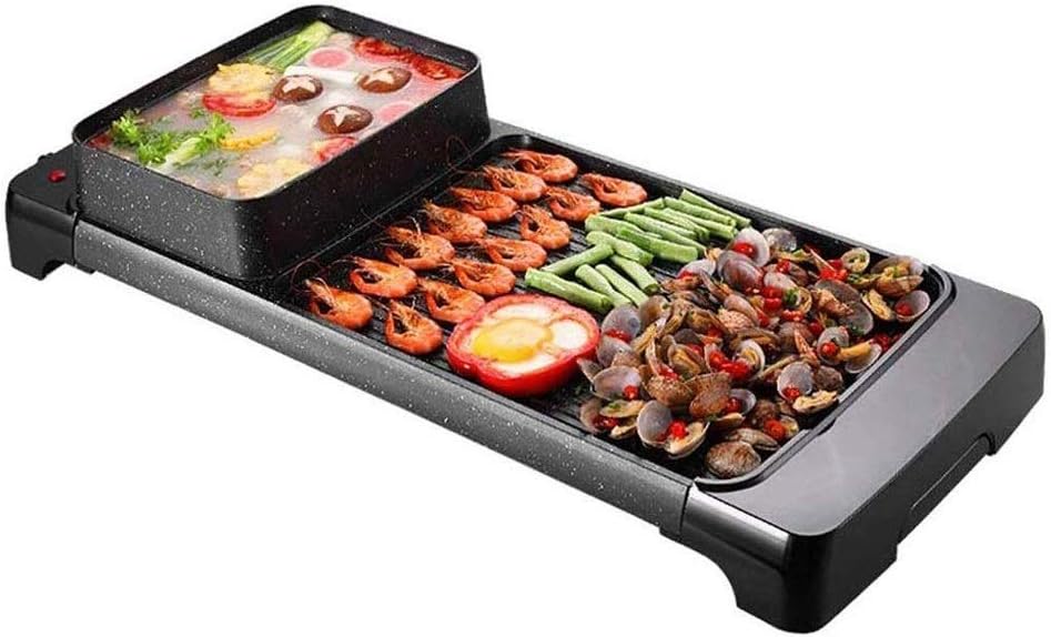 Hot Pot Barbecue All-in- Household Korean Separable Fried Machine Multi-function Electric Baking Pan Grilling Brush Oven