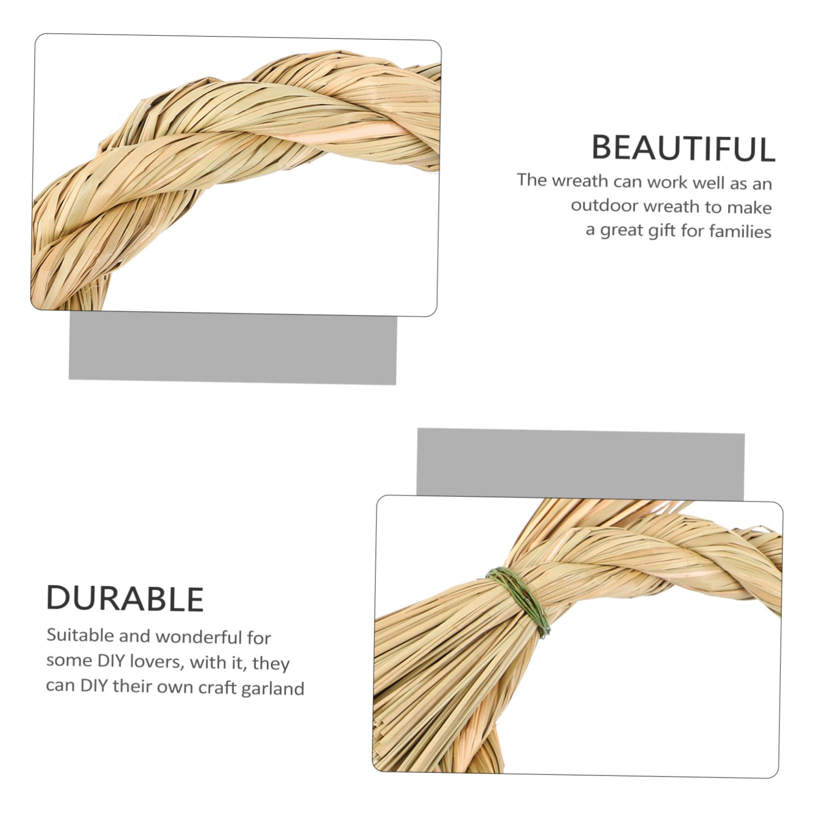 Amosfun 3stücke Dekorativer Strokring Kranz Für DIY Wandgestaltung Umweltfreundlicher Wreath Adornment Für Feste Und Besondere Anlässe