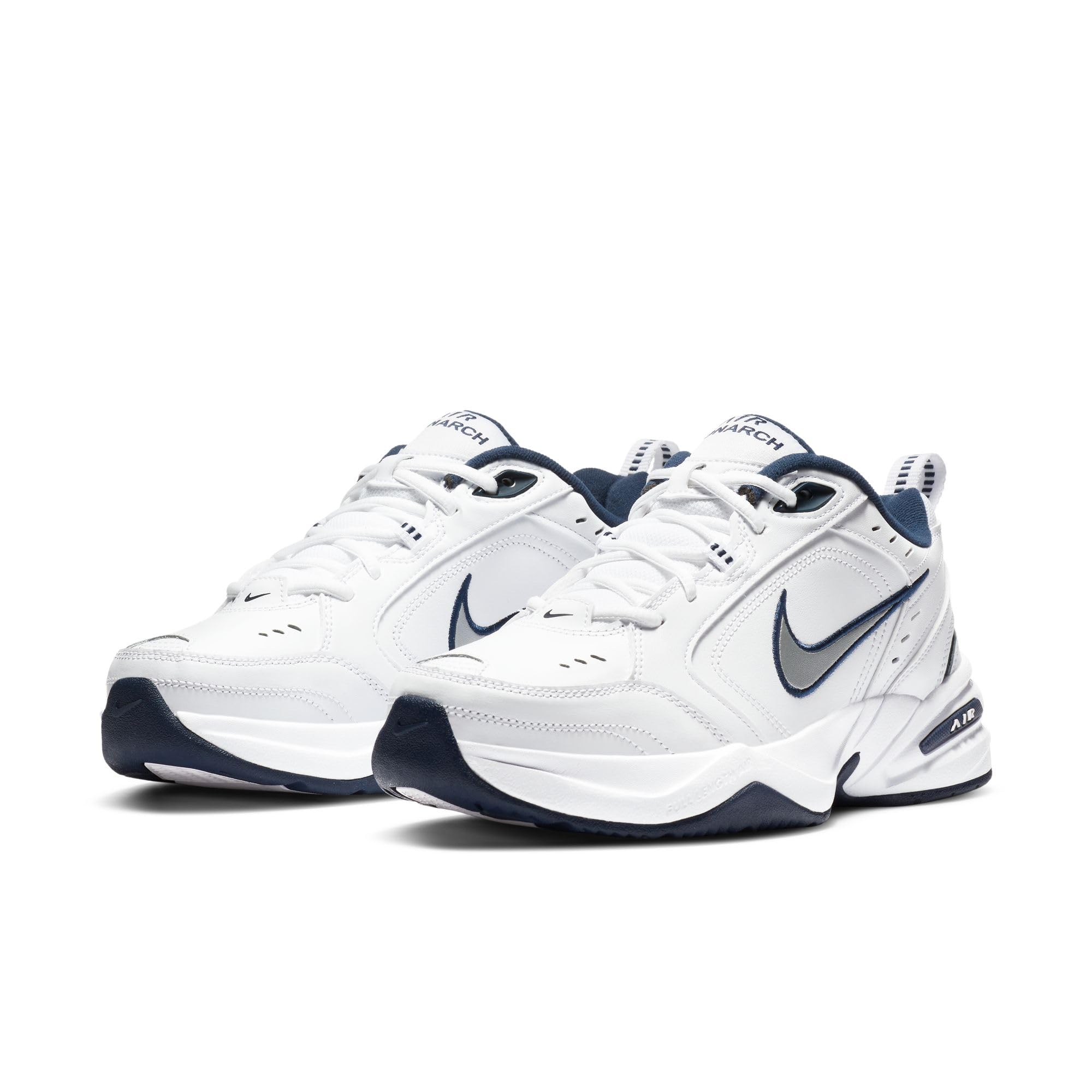 Nike Air Monarch Iv, Herren Fitnessschuhe, Weiß (White/Metallic Silver 102), 47 EU